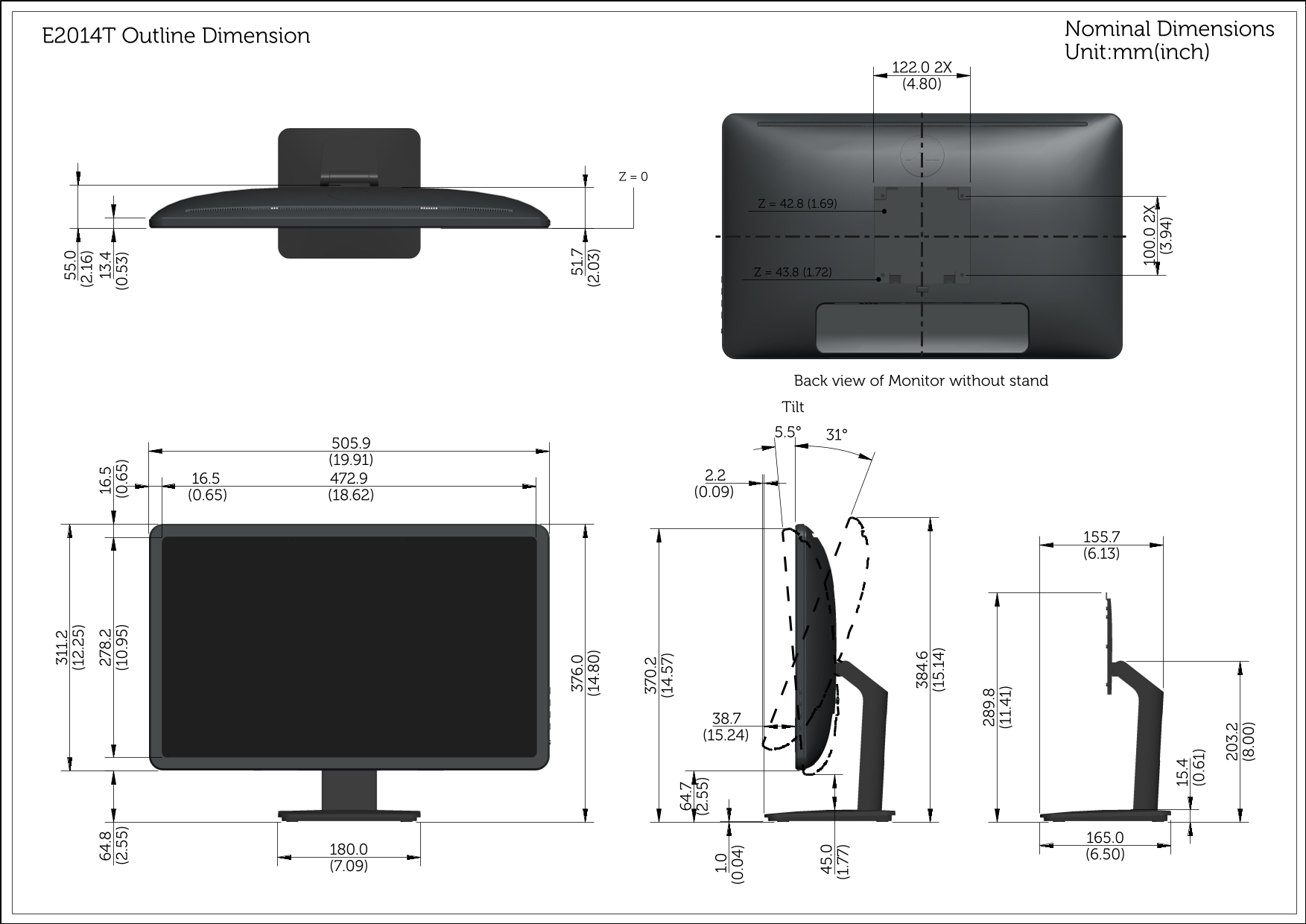 Dell E2014T - Quick Reference Guide and User Manual - Page 1