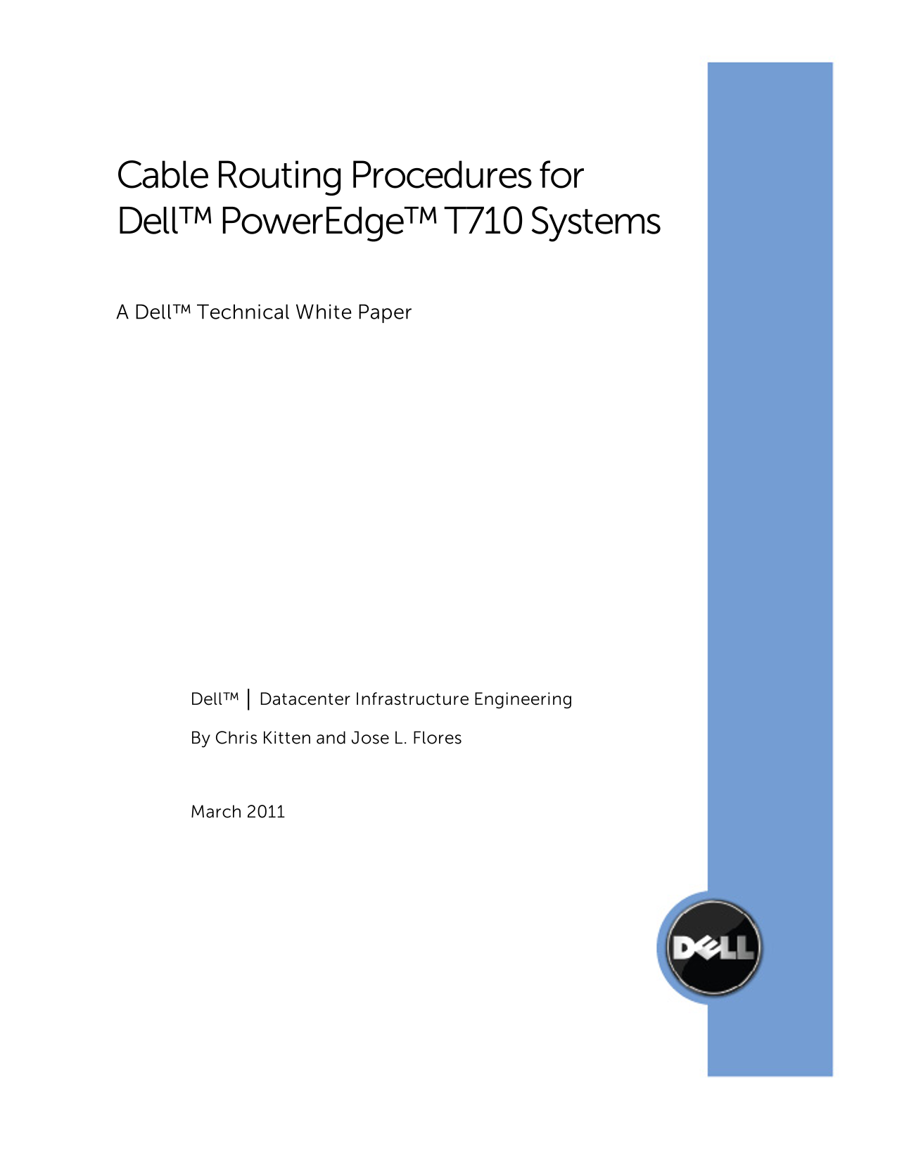 Dell Cabling for PowerEdge T710 Owner's Manual - User Guide - Page 1