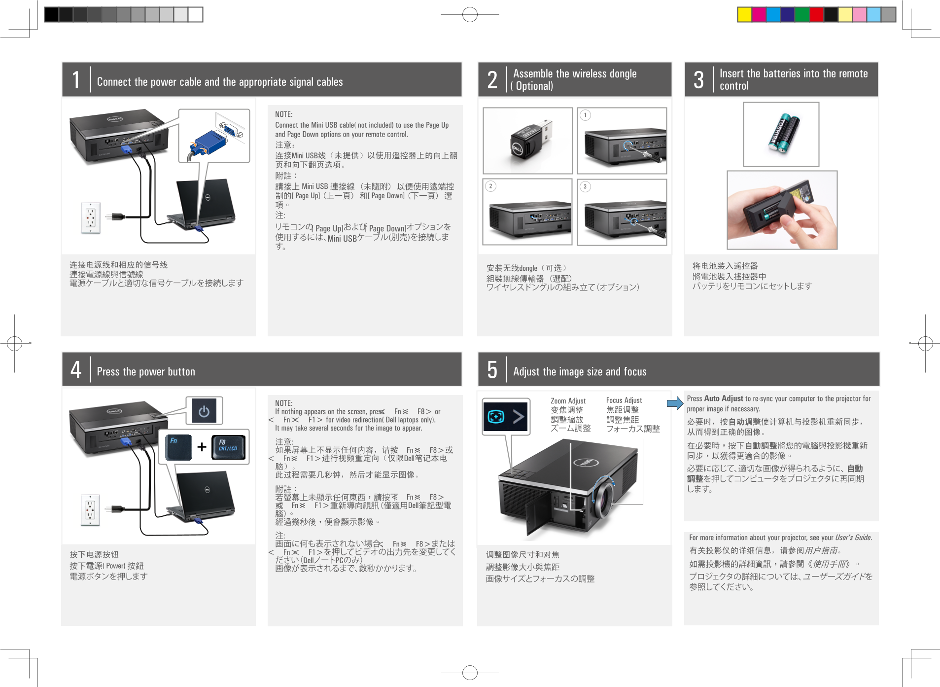 Dell 7700HD Projector Quick Start Guide - Page 1