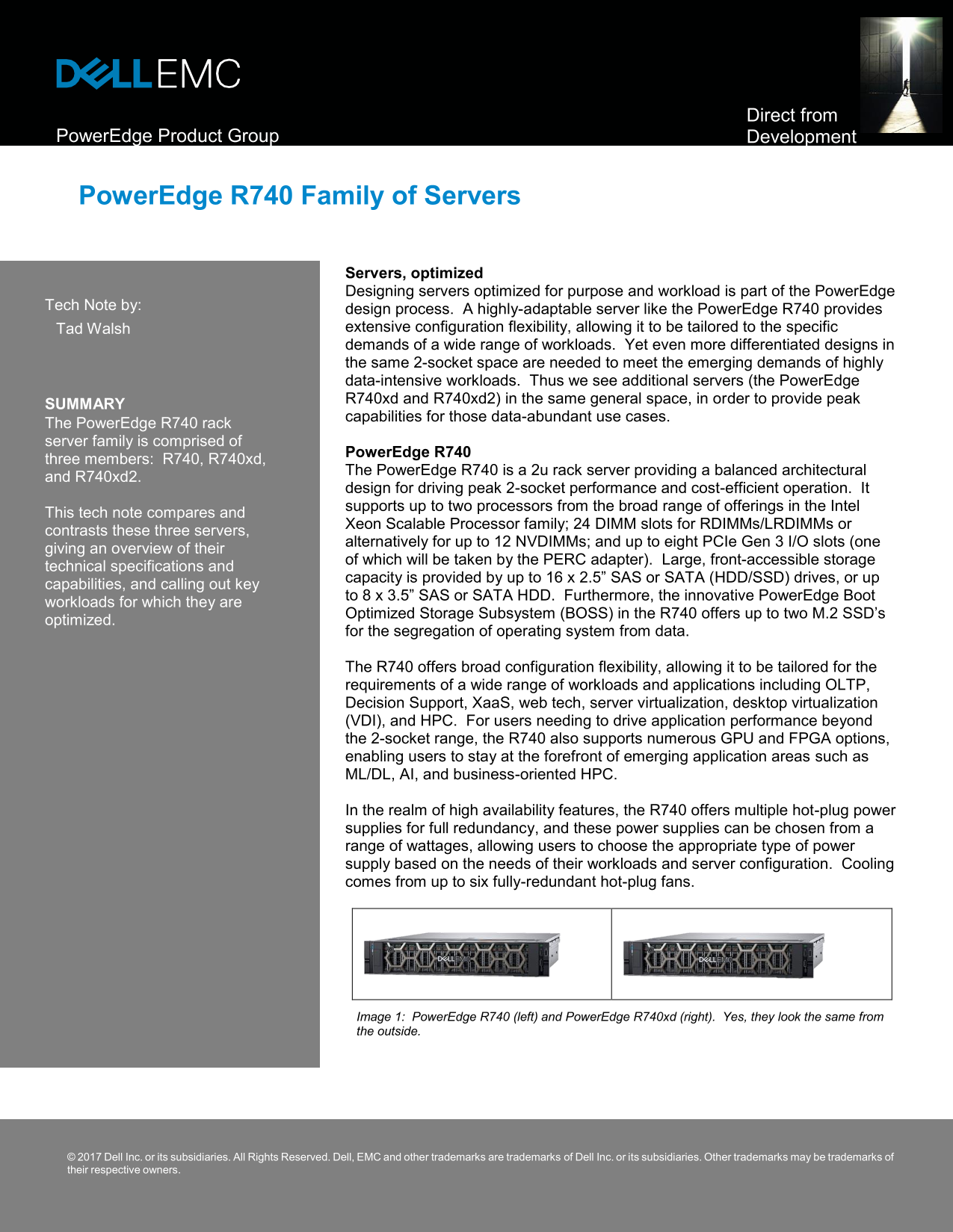 Dell PowerEdge R740 Family of Servers Owner's Manual and User Guide - Page 1
