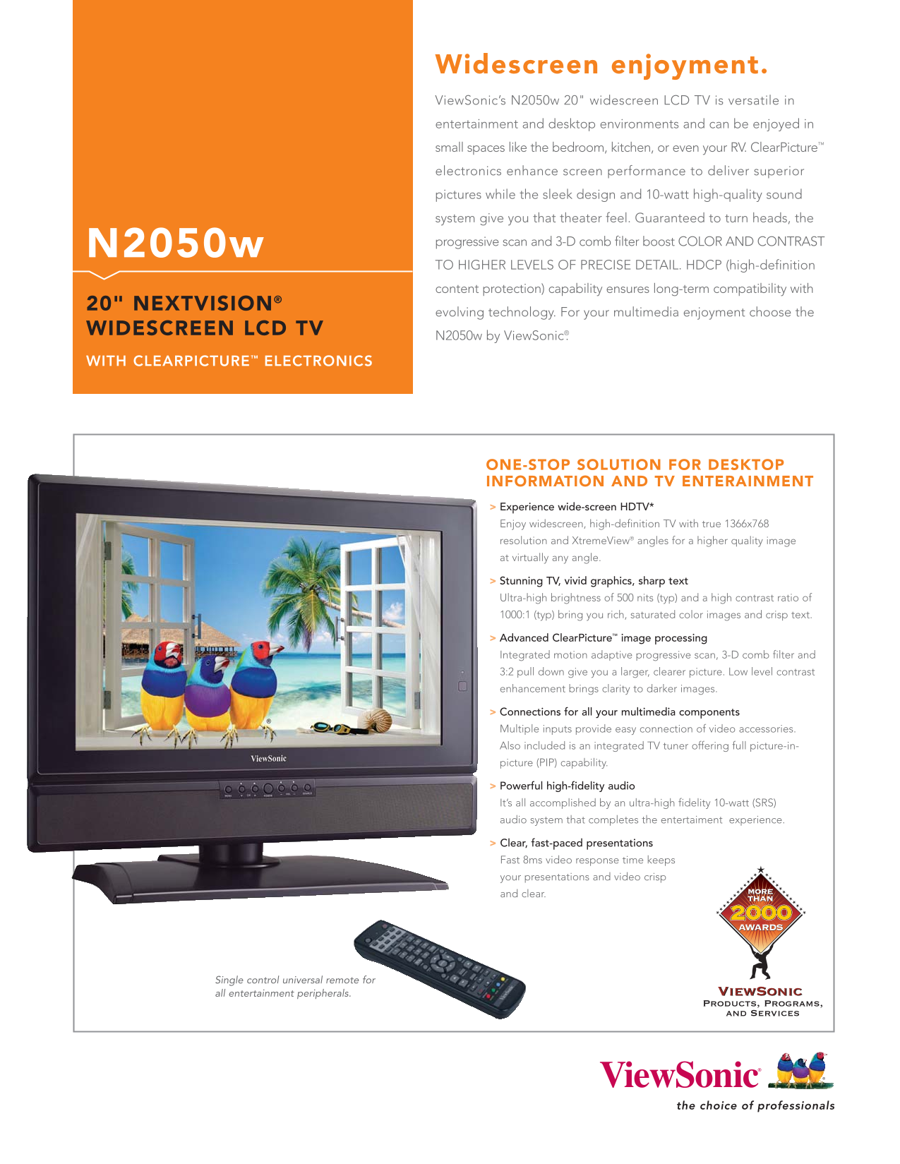 User Guide for Dell N2050w TV - Page 1