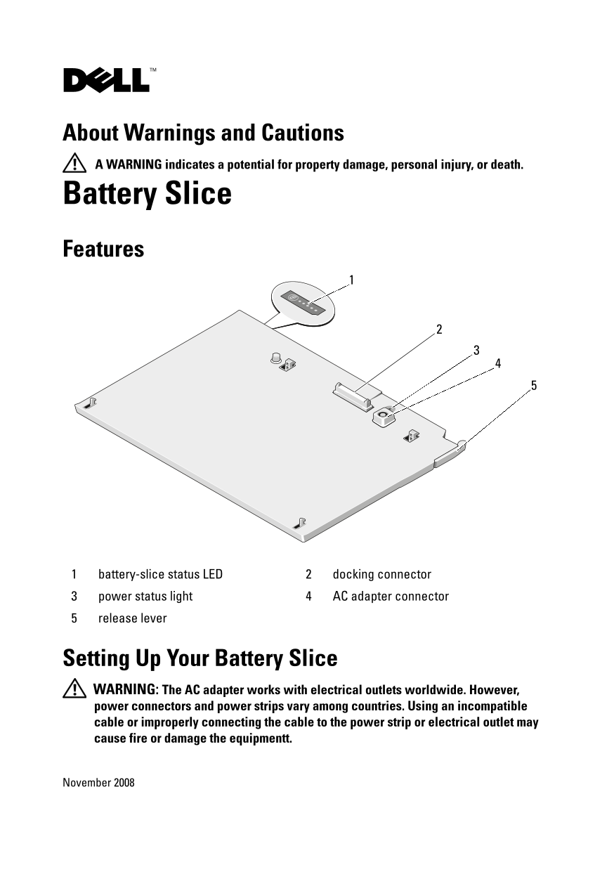 Dell Battery Slice Settings Guide - Page 1