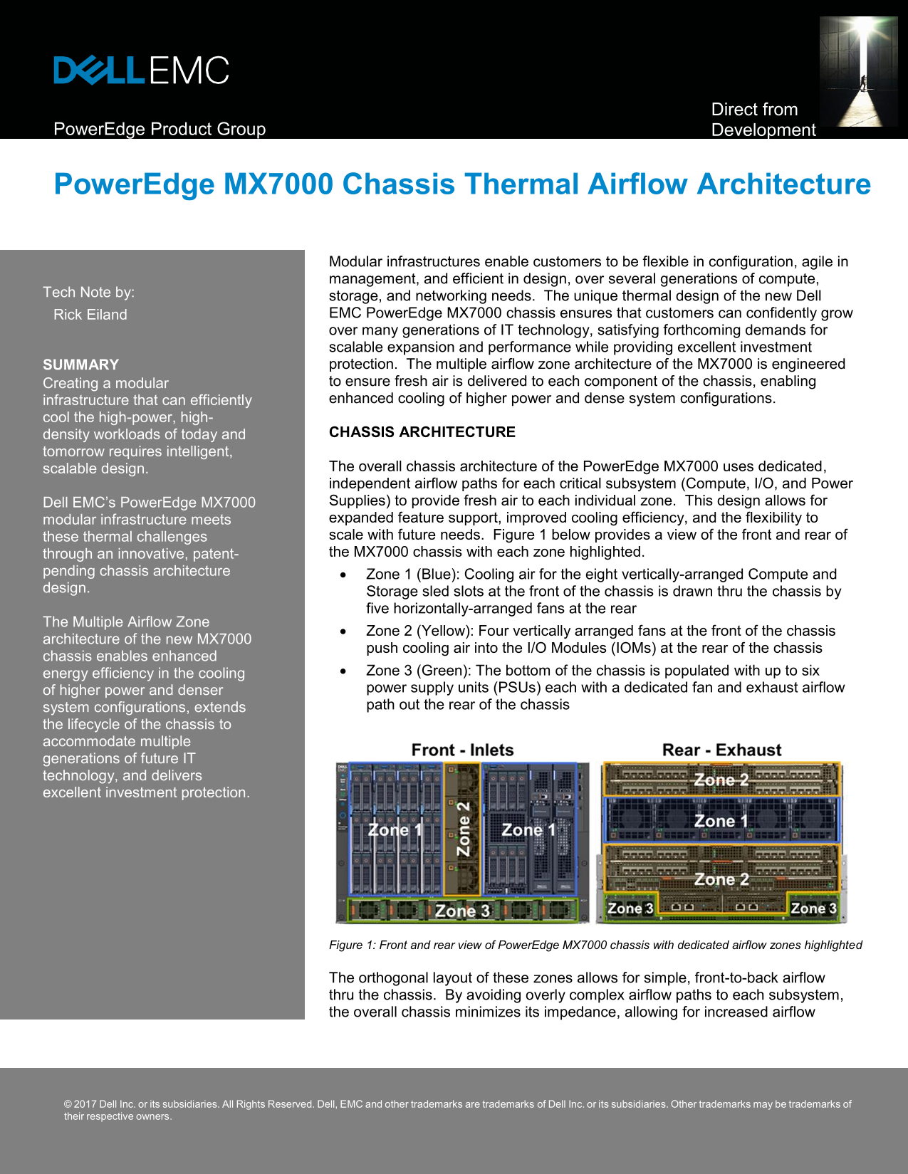 Dell PowerEdge MX7000 Chassis Thermal Airflow Architecture Specification User Guide - Page 1