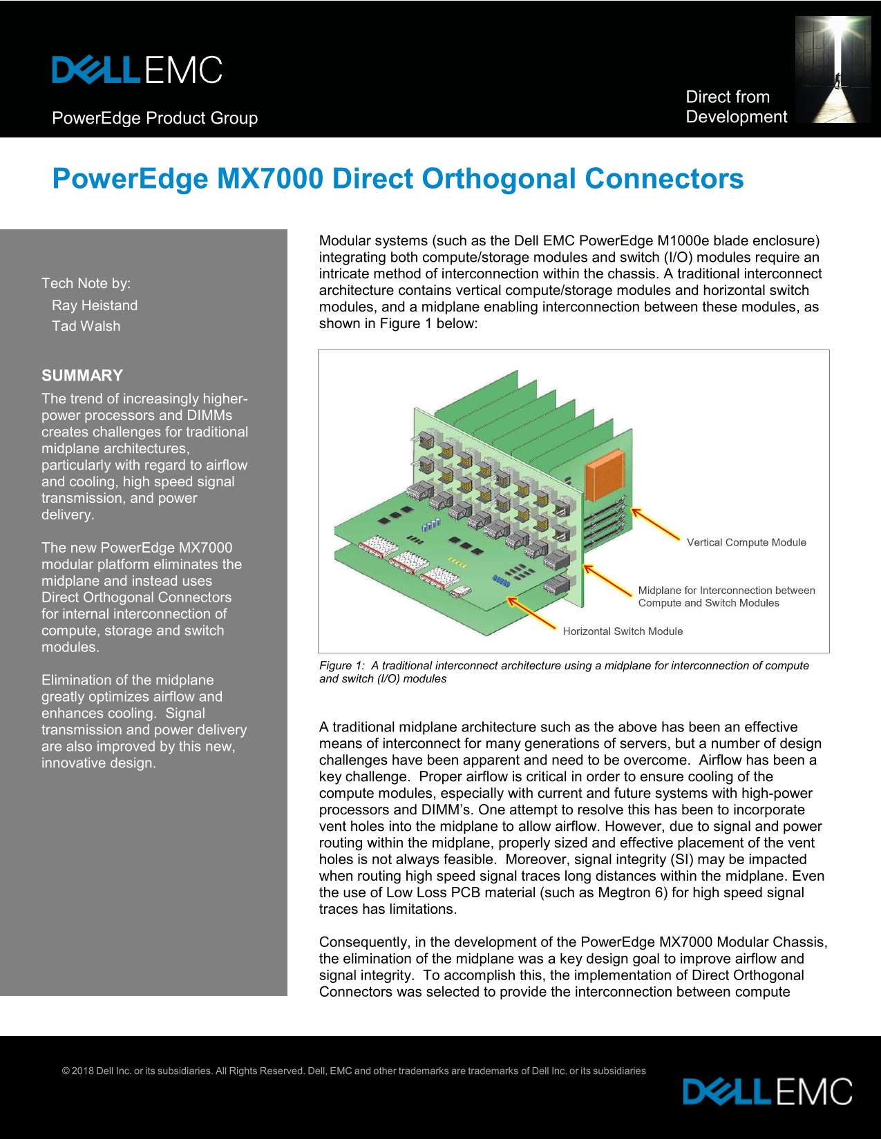 Dell PowerEdge MX7000 Direct Orthogonal Connectors User's Manual - Page 1