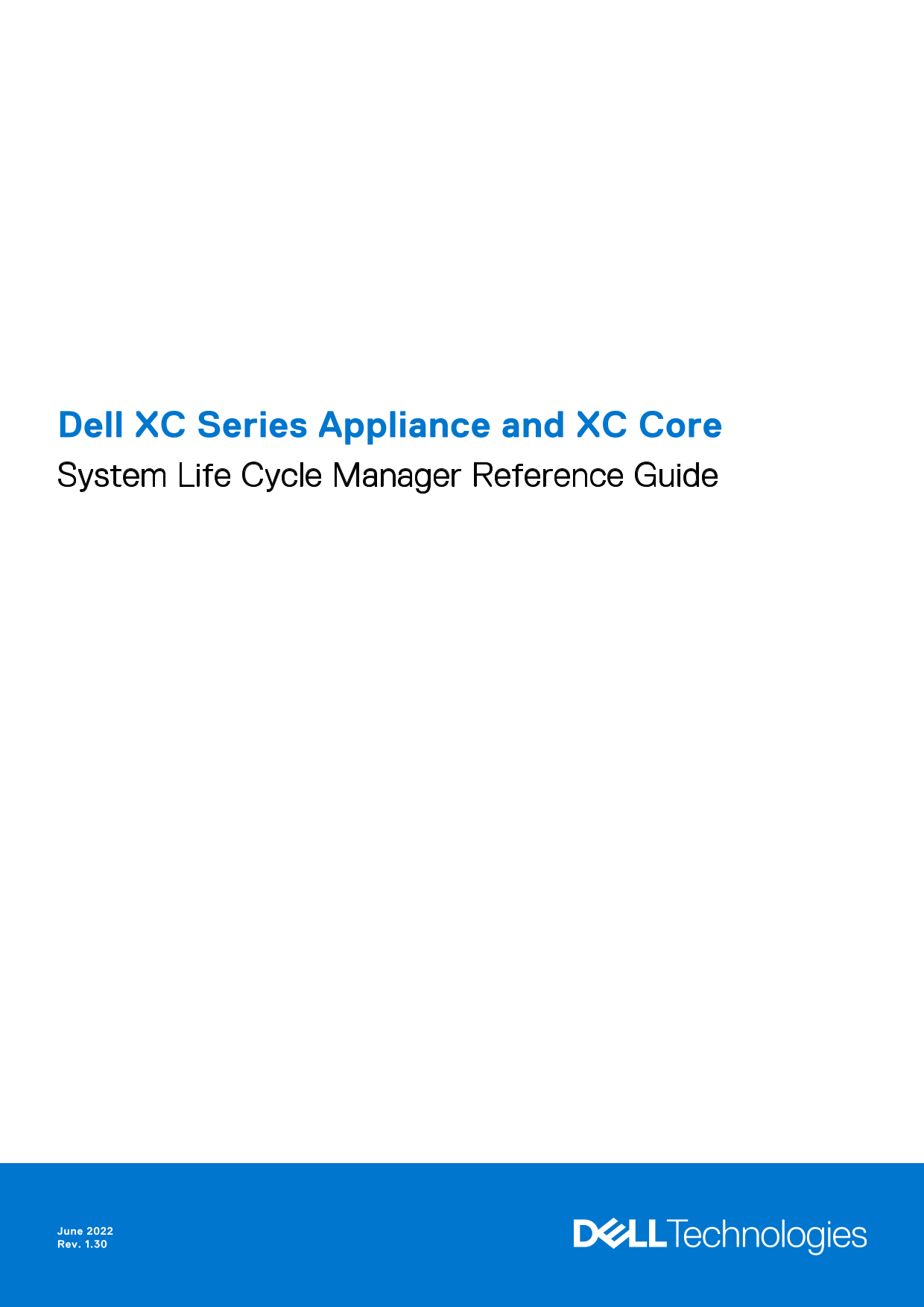 Dell XC Series Appliance and XC Core System Lifecycle Manager Reference Guide - Page 1
