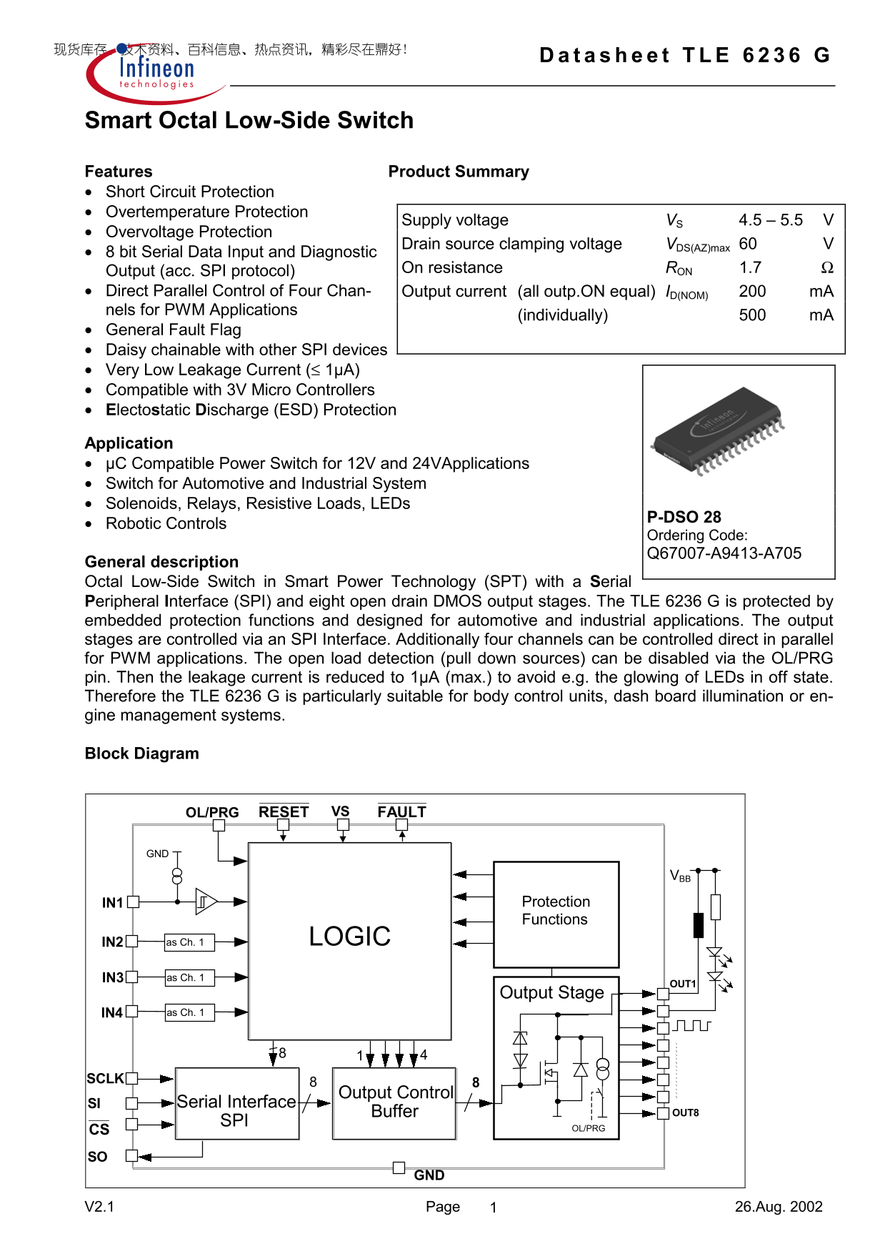 Dell Inspiron Data Sheet - TLE 6236G Manual User Guide - Page 1