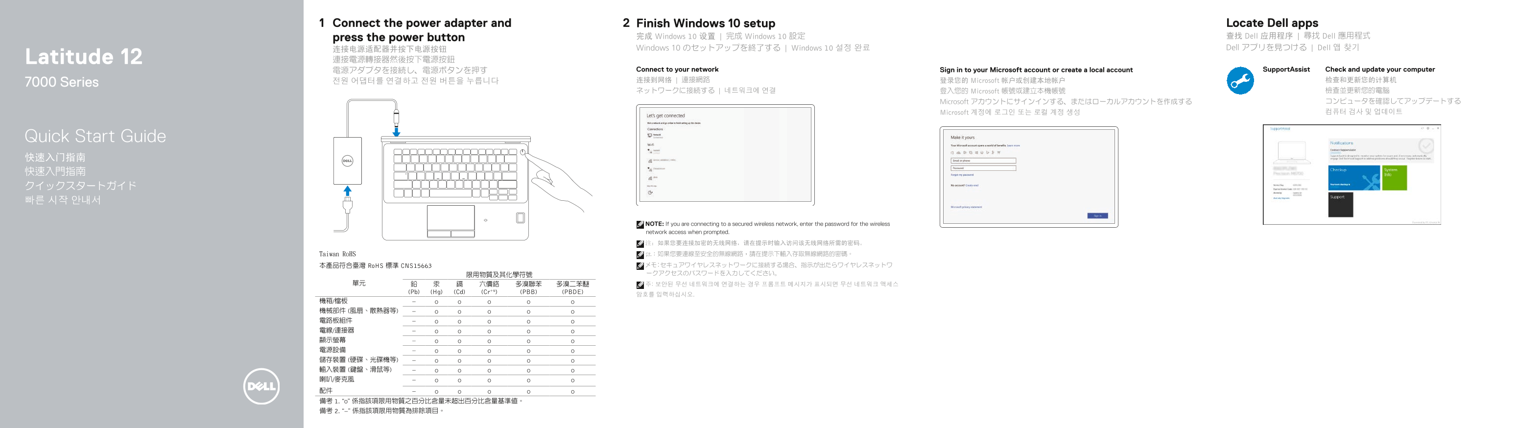 Dell Latitude E7270 Quick User Guide - Windows 10 - Page 1