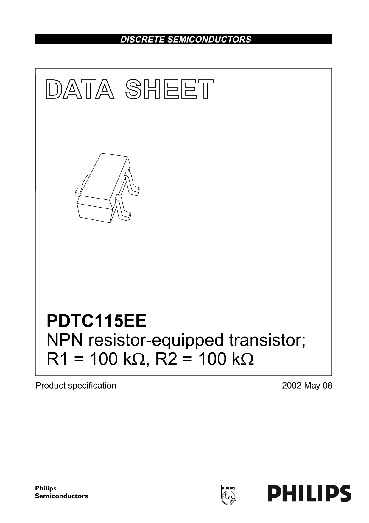 Philips PDTC115EE Data Sheet - Page 1