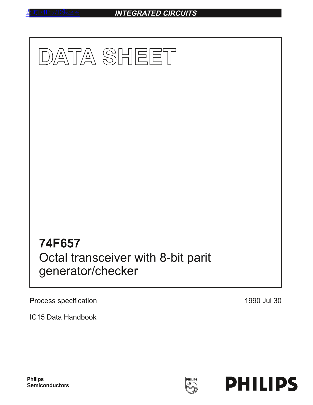 PHILIPS 74F657 Data Sheet - Page 1
