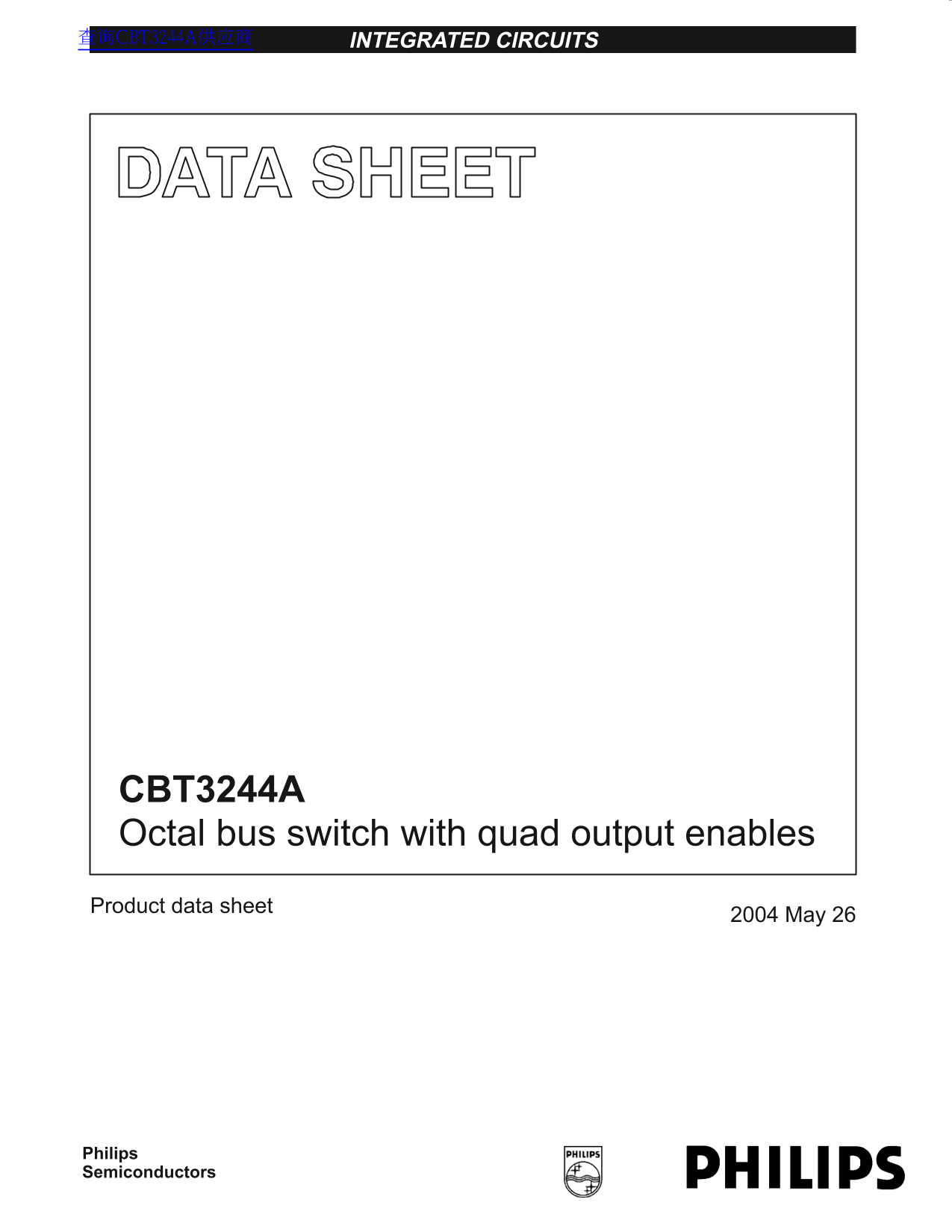 Philips CBT3244A Data Sheet - Page 1