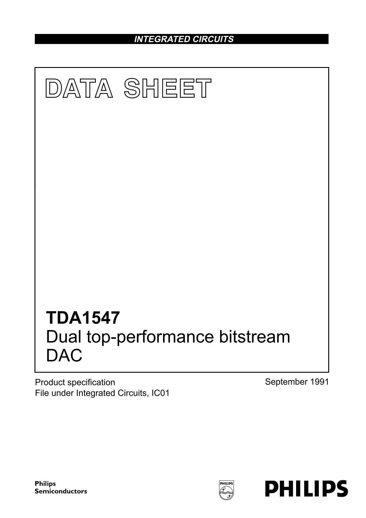 Philips TDA1547 Data Manual - Page 1