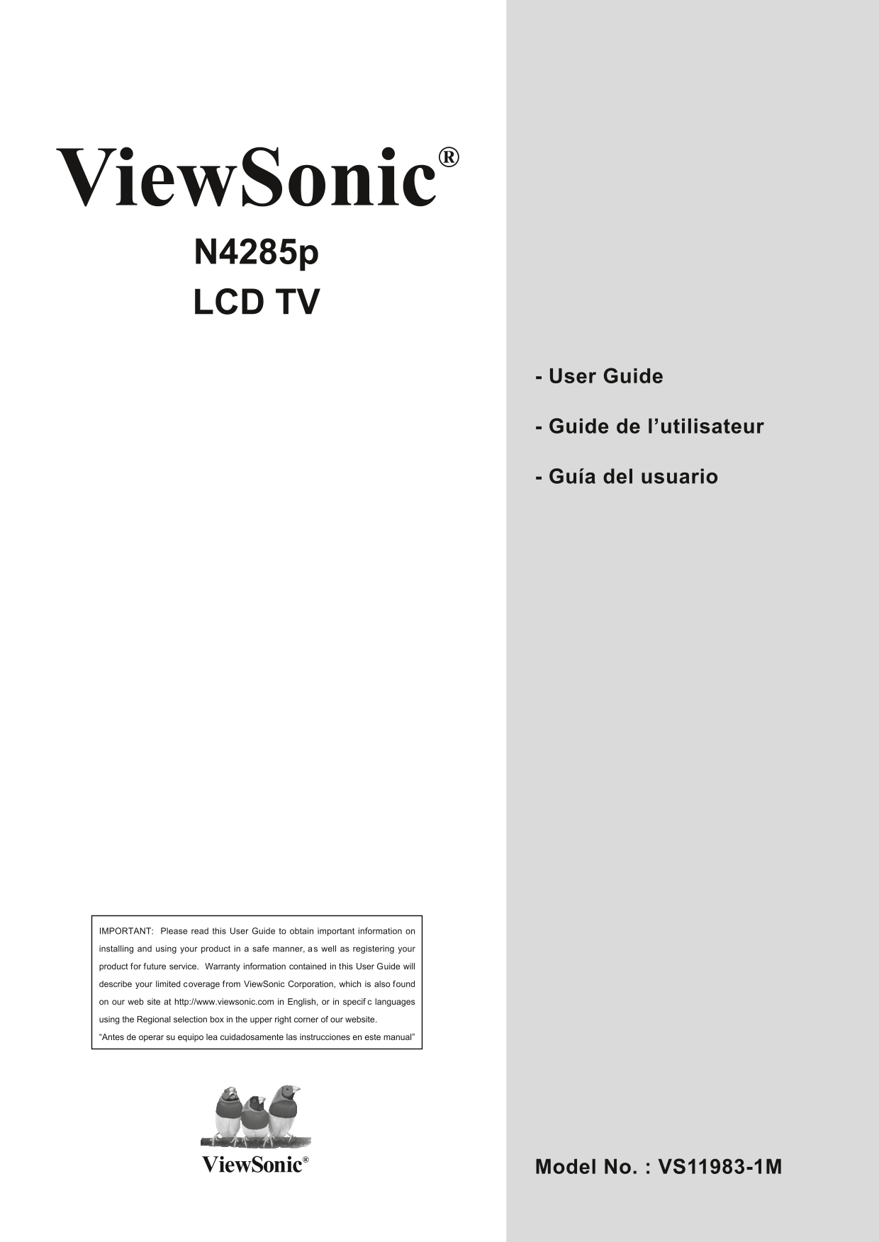 User Guide for Dell N4285p LCD TV - Page 1