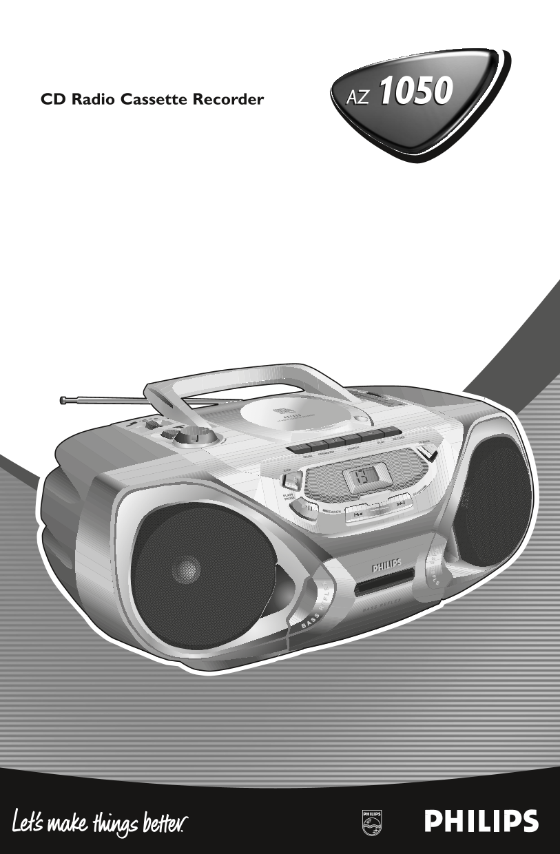 Philips AZ1050 Usage Instructions (English) - Page 1