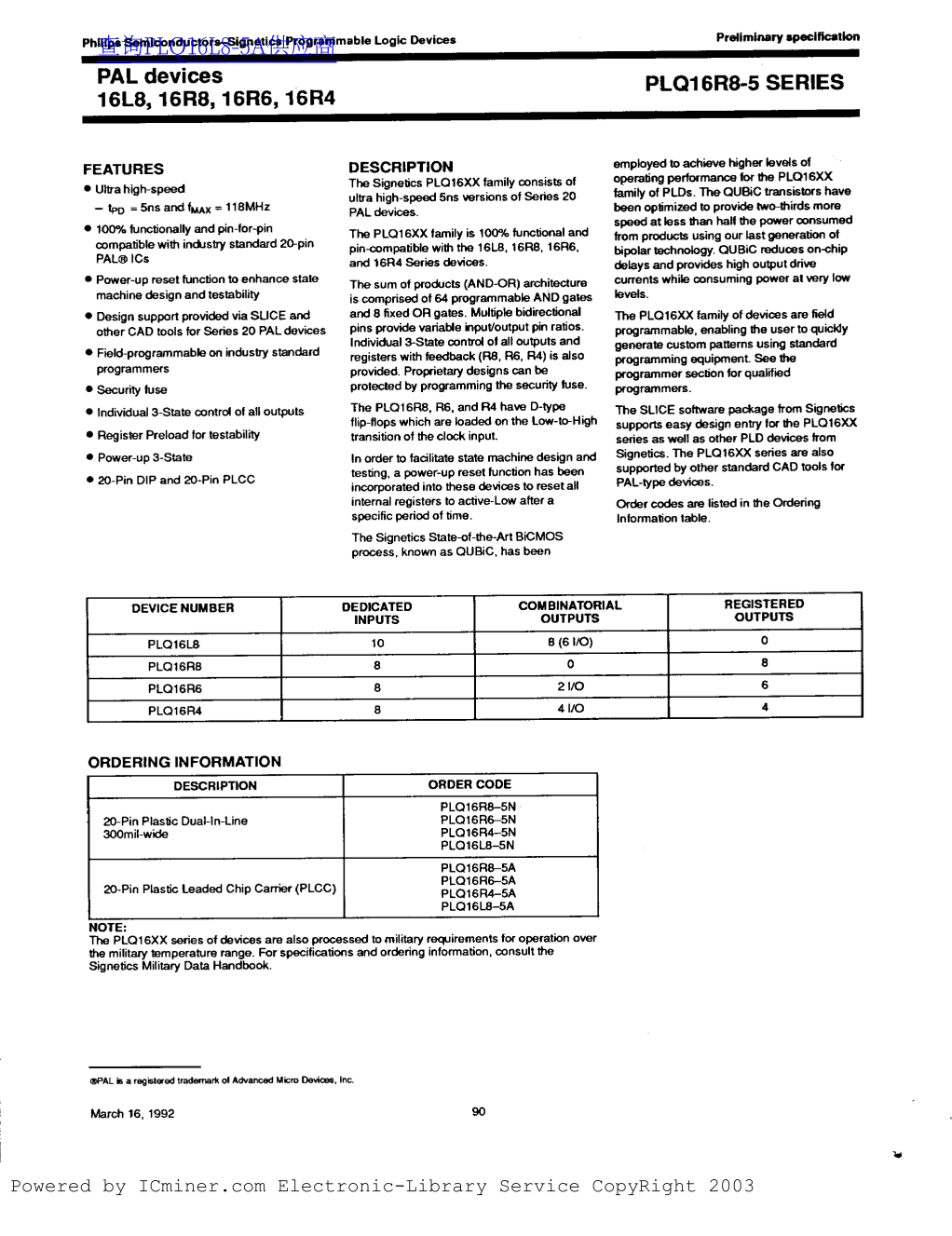 PHILIPS PLQ16R8-5 SERIES Owner's Manual - Page 1