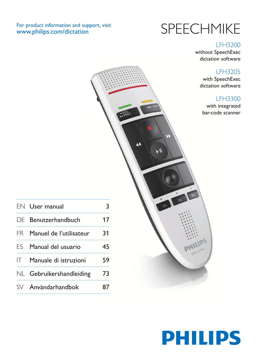 PHILIPS LFH3200 User Manual - Page 1