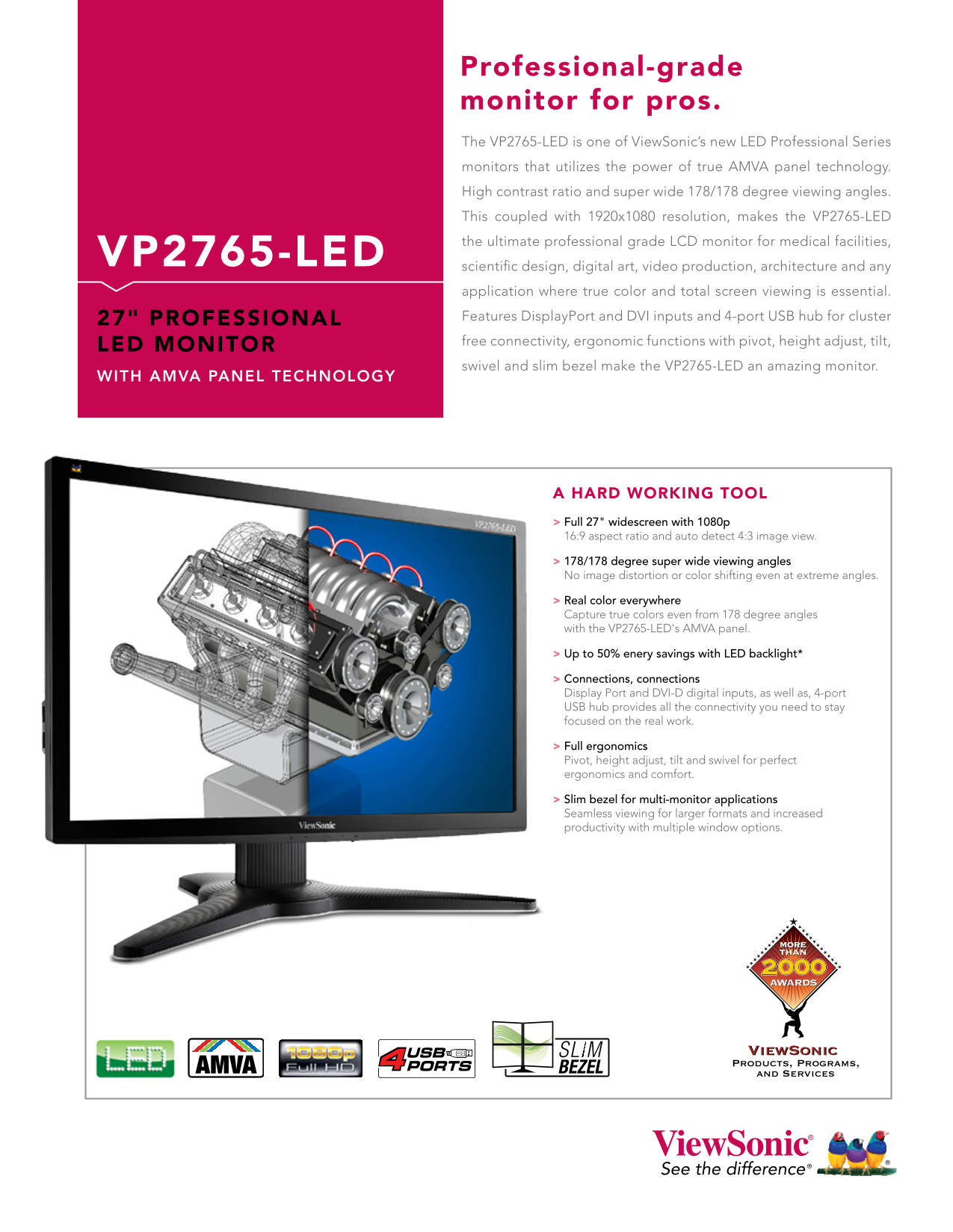 User Guide for Dell VP2765-LED - Page 1