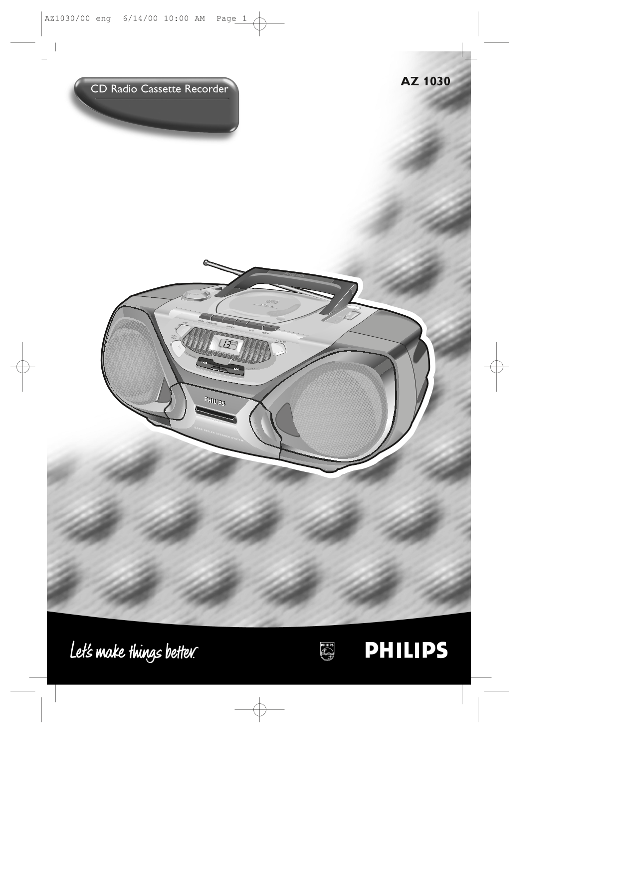 PHILIPS AZ1030 Usage Instructions (English) - Page 1