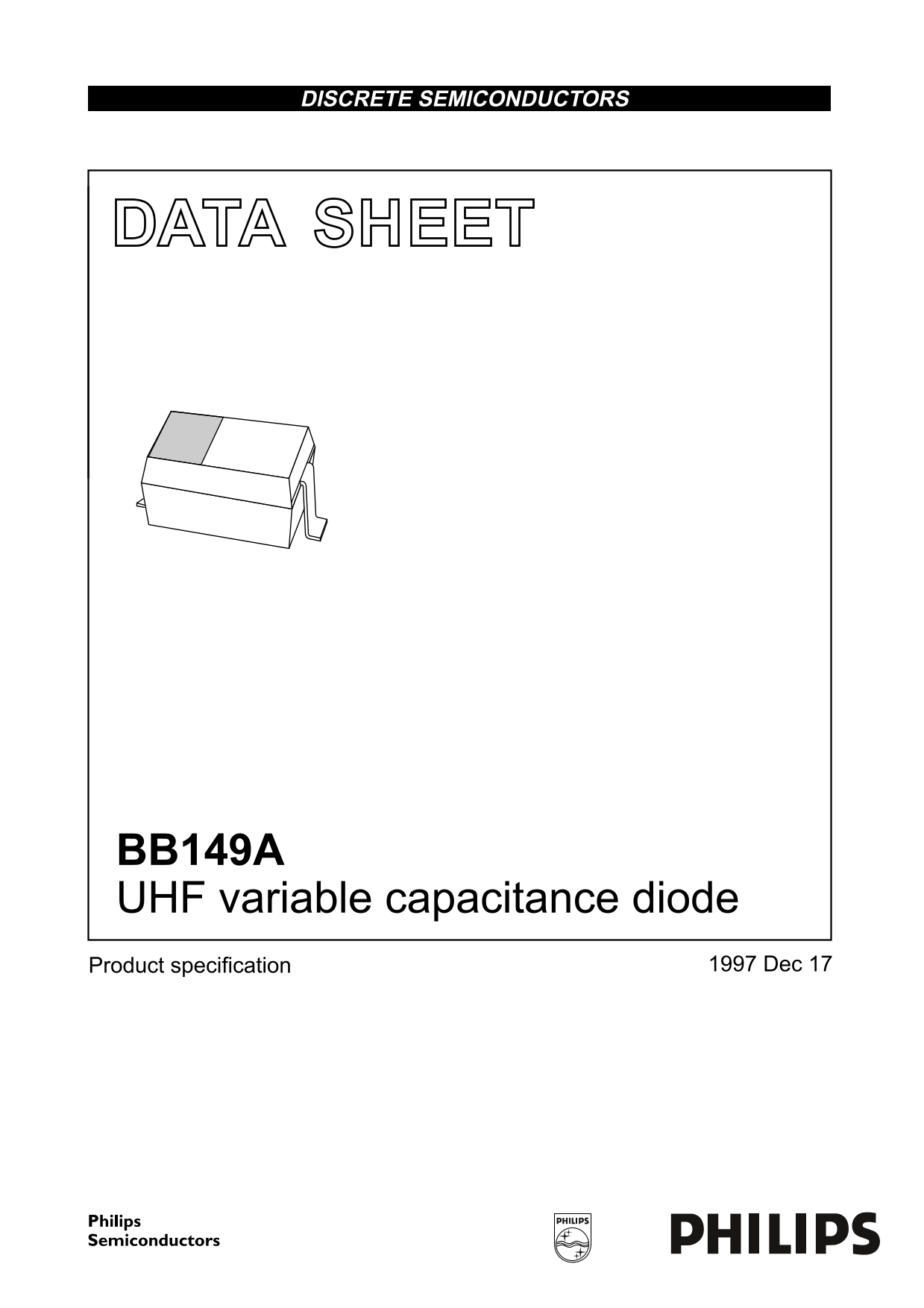 Philips BB149A Data Sheet - Page 1