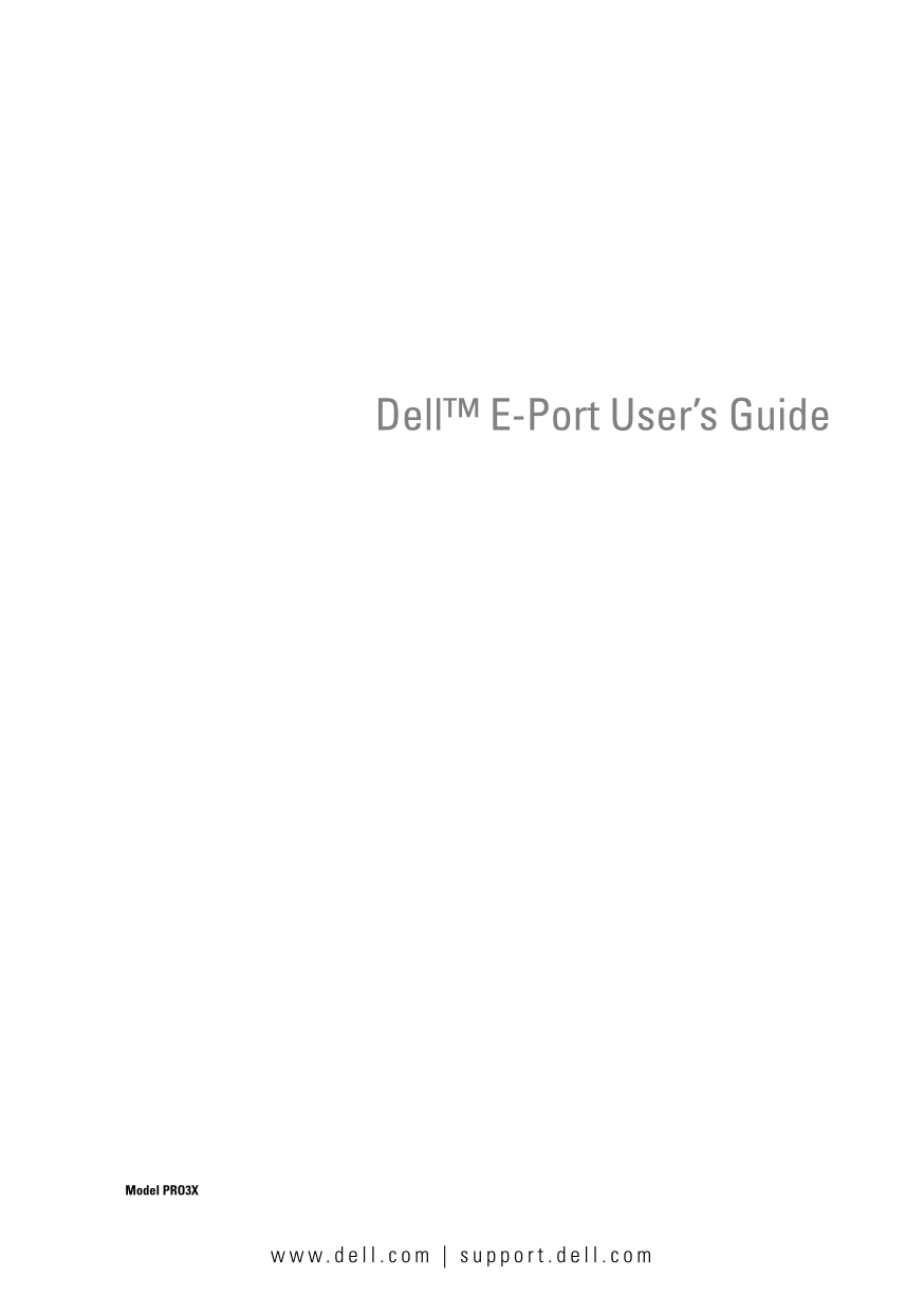 Dell E-Port User’s Guide - Page 1