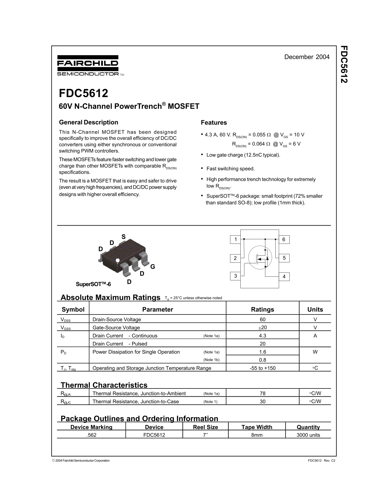 Fairchild FDC5612 Specifications Manual - Page 1