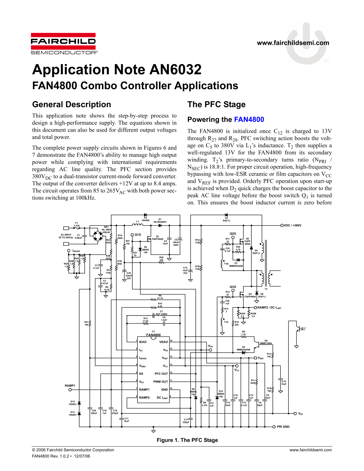 Fairchild FAN4800 Combo Controller Applications Manual - Page 1