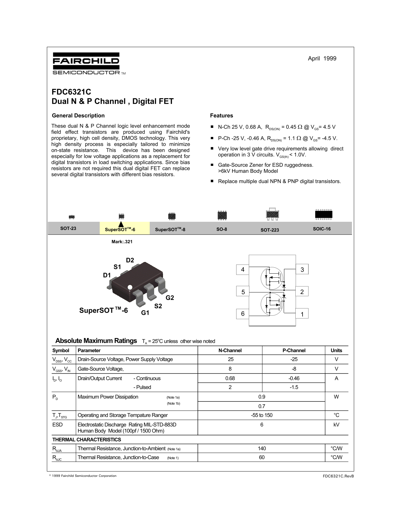 Fairchild FDC6321C User Manual - Page 1