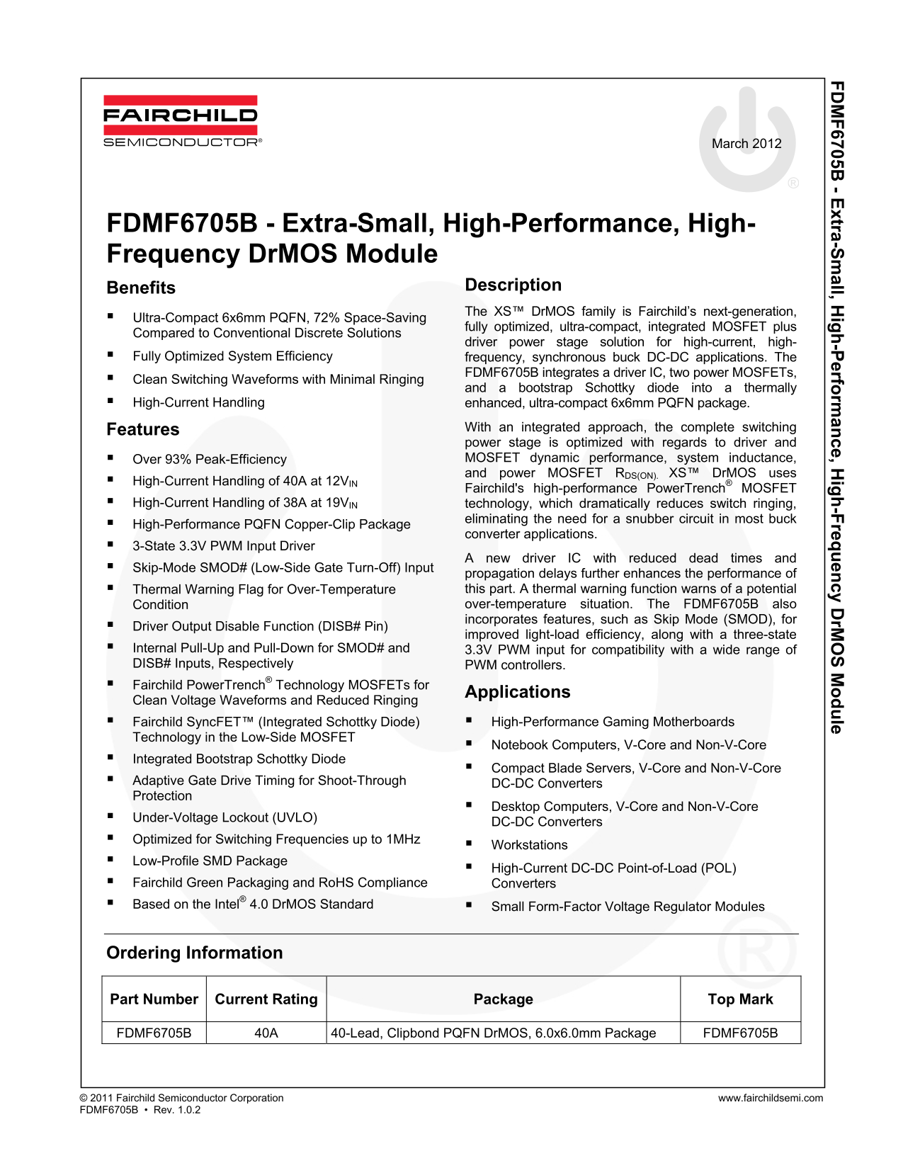 Fairchild FDMF6705B User Guide - Page 1