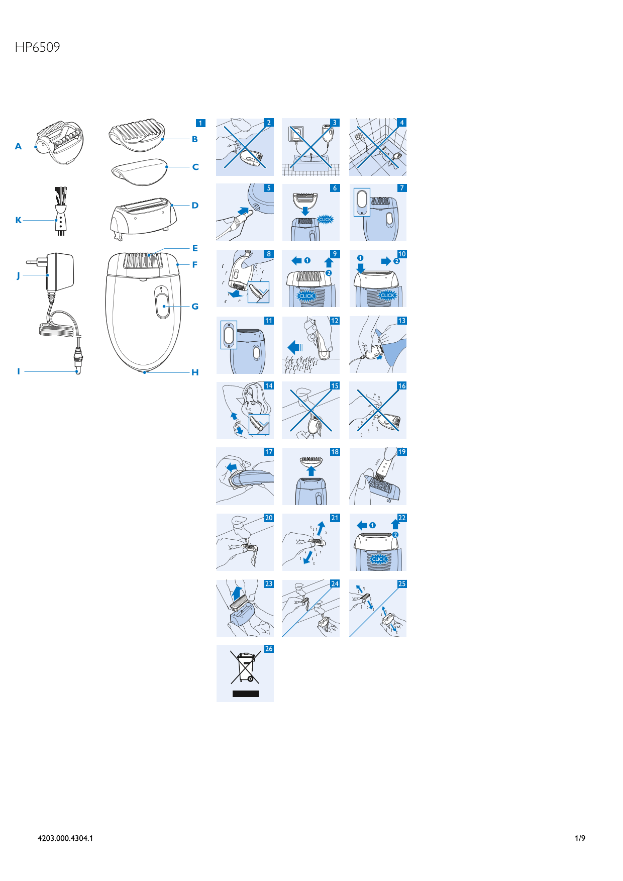 Philips HP6509 User Guide and Manual - Page 1