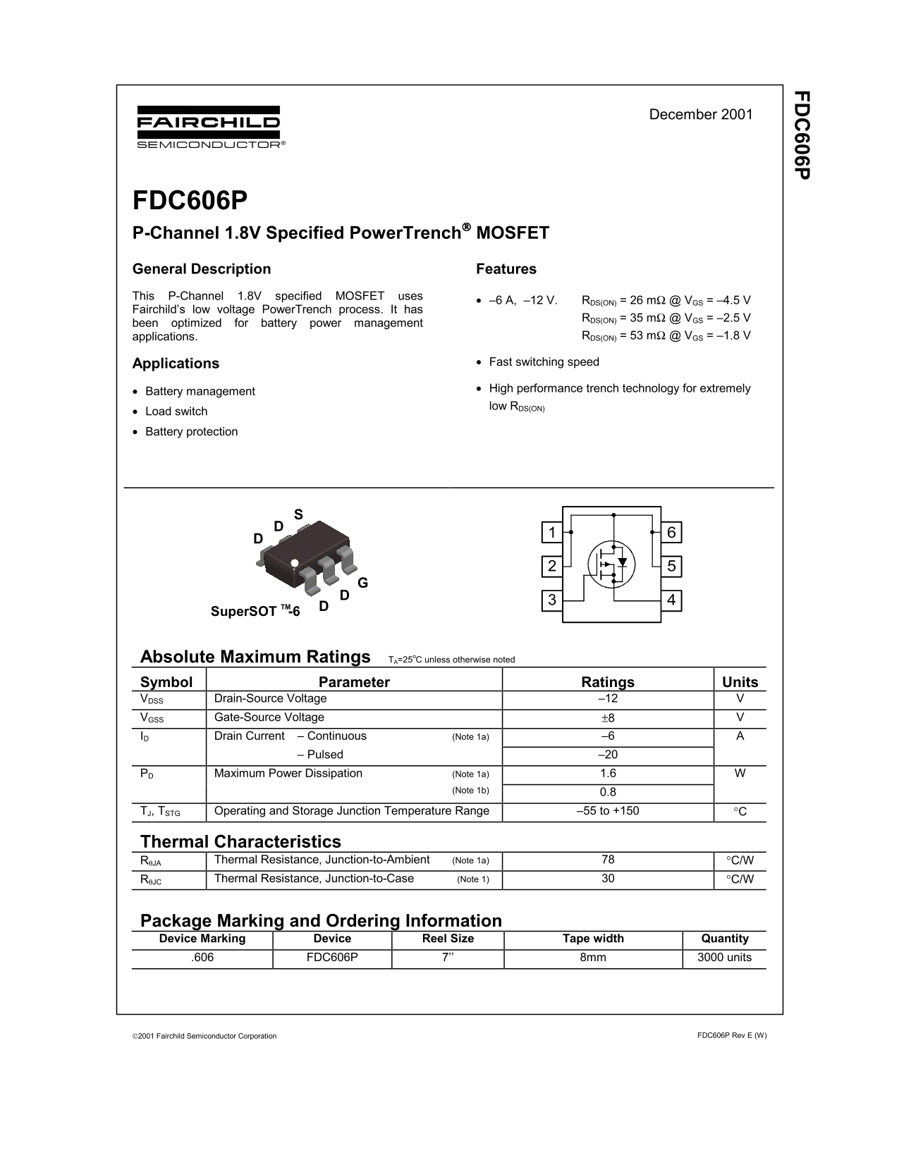 Fairchild FDC606P User Guide - Page 1