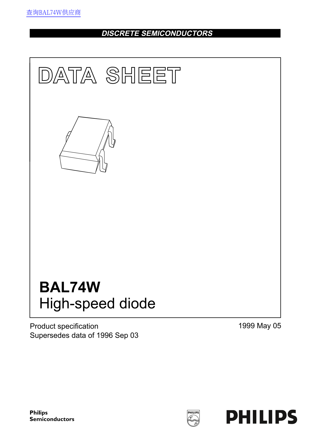 Philips BAL74W Data Sheet - Page 1