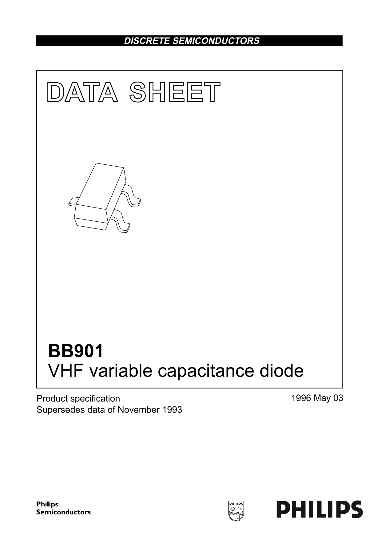 PHILIPS BB901 VHF Variable Capacitance Diode User Manual (1), (1) Owner's Manual - Page 1