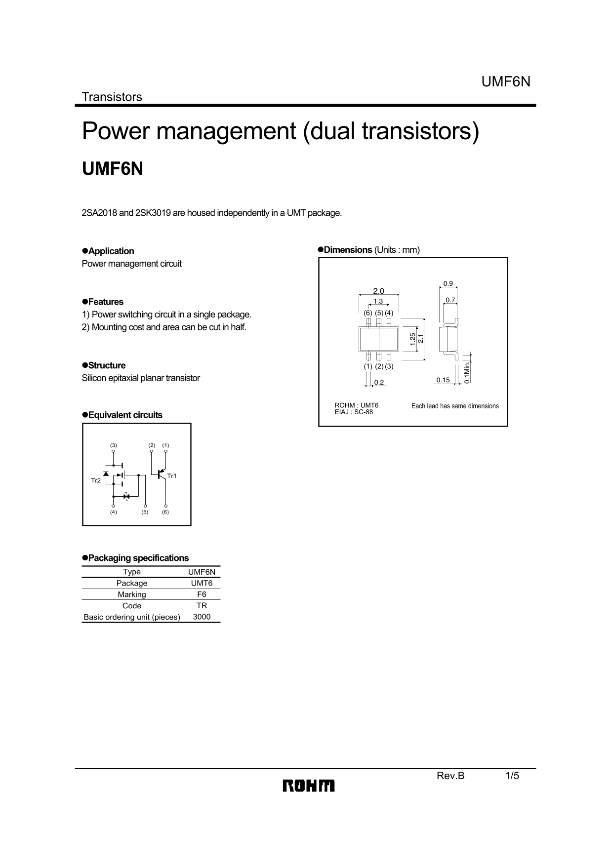 ROHM UMF6N User Guide - Page 1