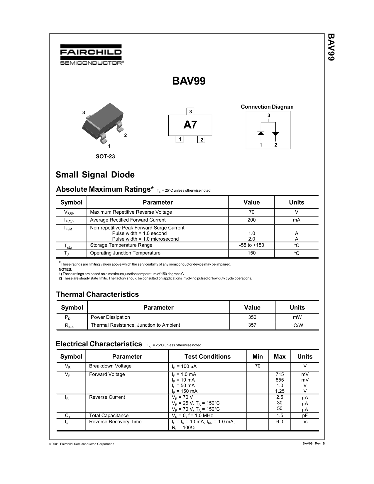 Fairchild Bav99 Data Handbook - Page 1
