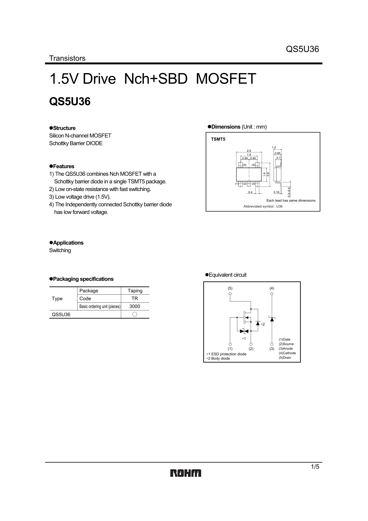 ROHM QS5U36 User Guide and Manual - Page 1