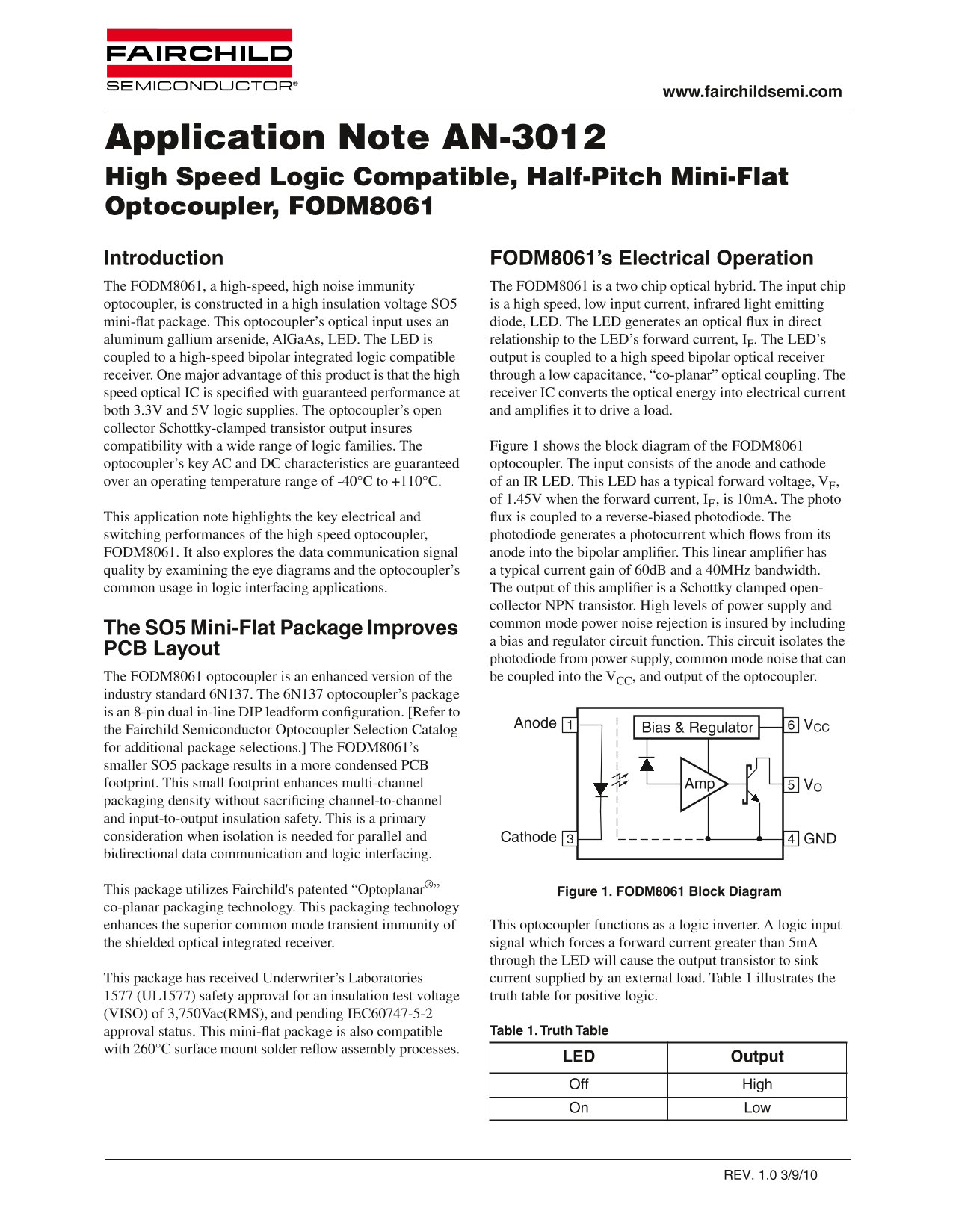 FAIRCHILD AN-3012 User's Manual - Page 1
