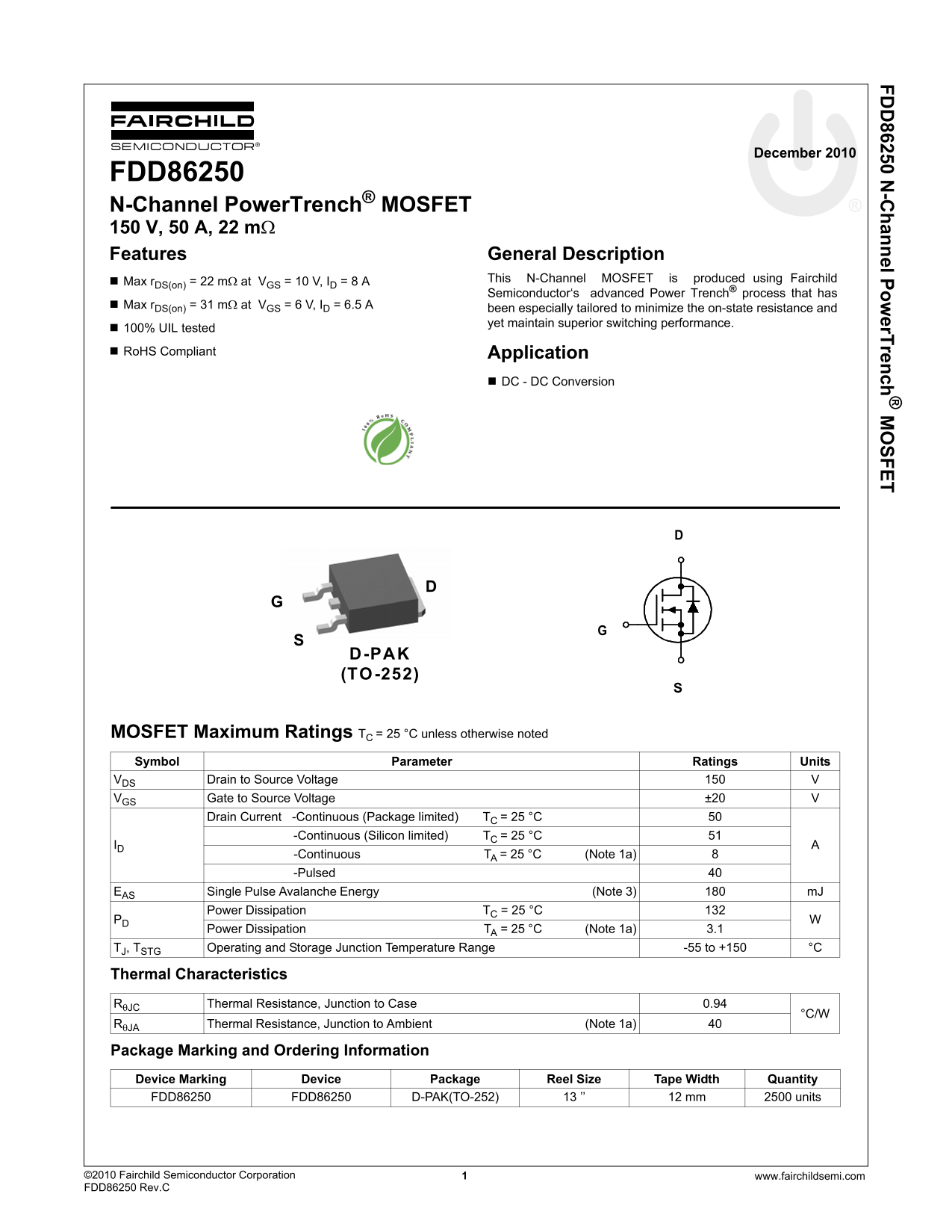 Fairchild FDD86250 User Guide - Page 1