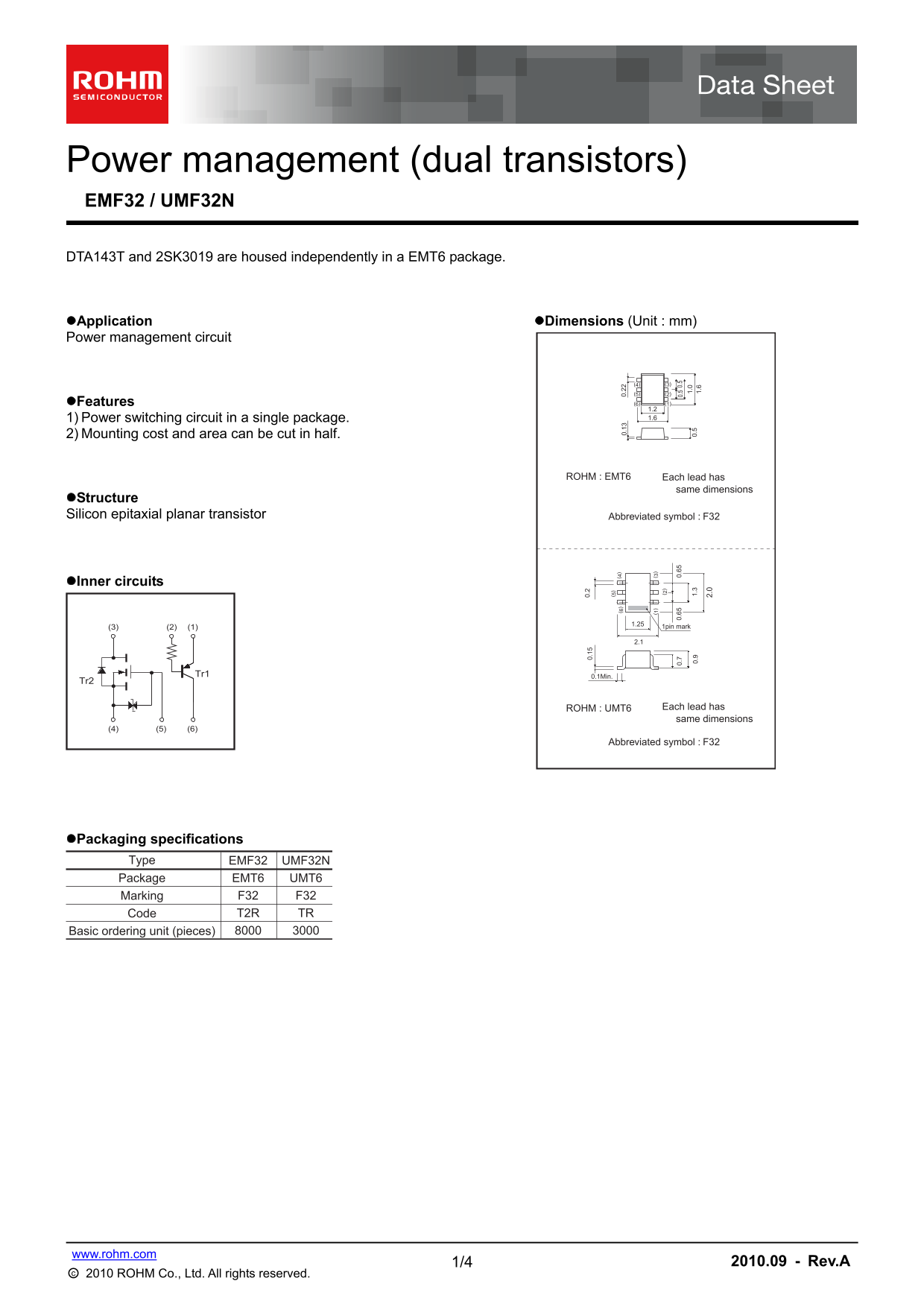 ROHM EMF32 Data Sheet - Page 1