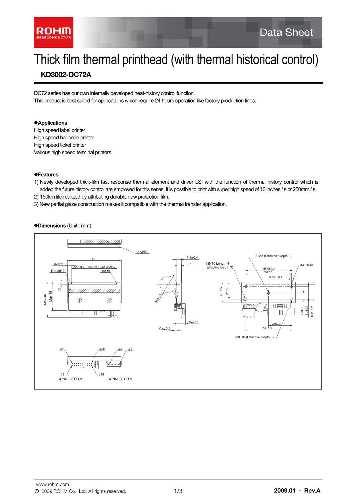 ROHM KD3002-DC72A User Guide - Page 1