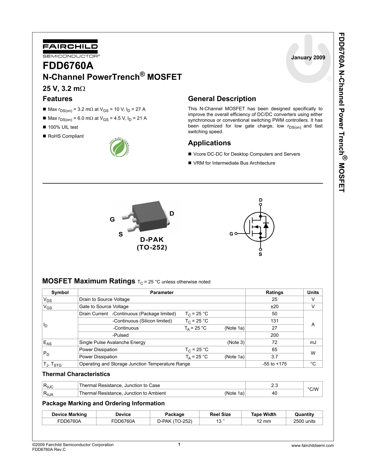 Fairchild FDD6760A User's Manual - Page 1