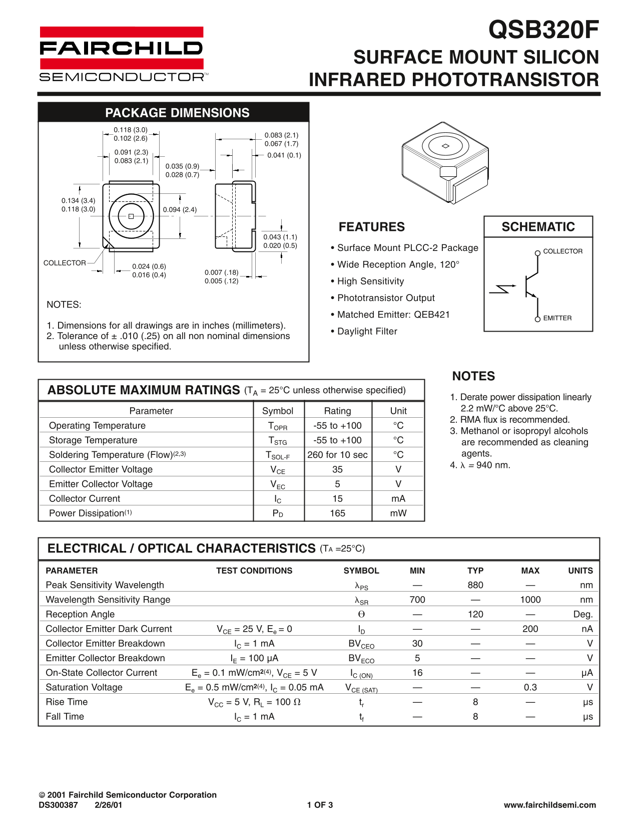 Fairchild QSB320F Data Handbook - Page 1