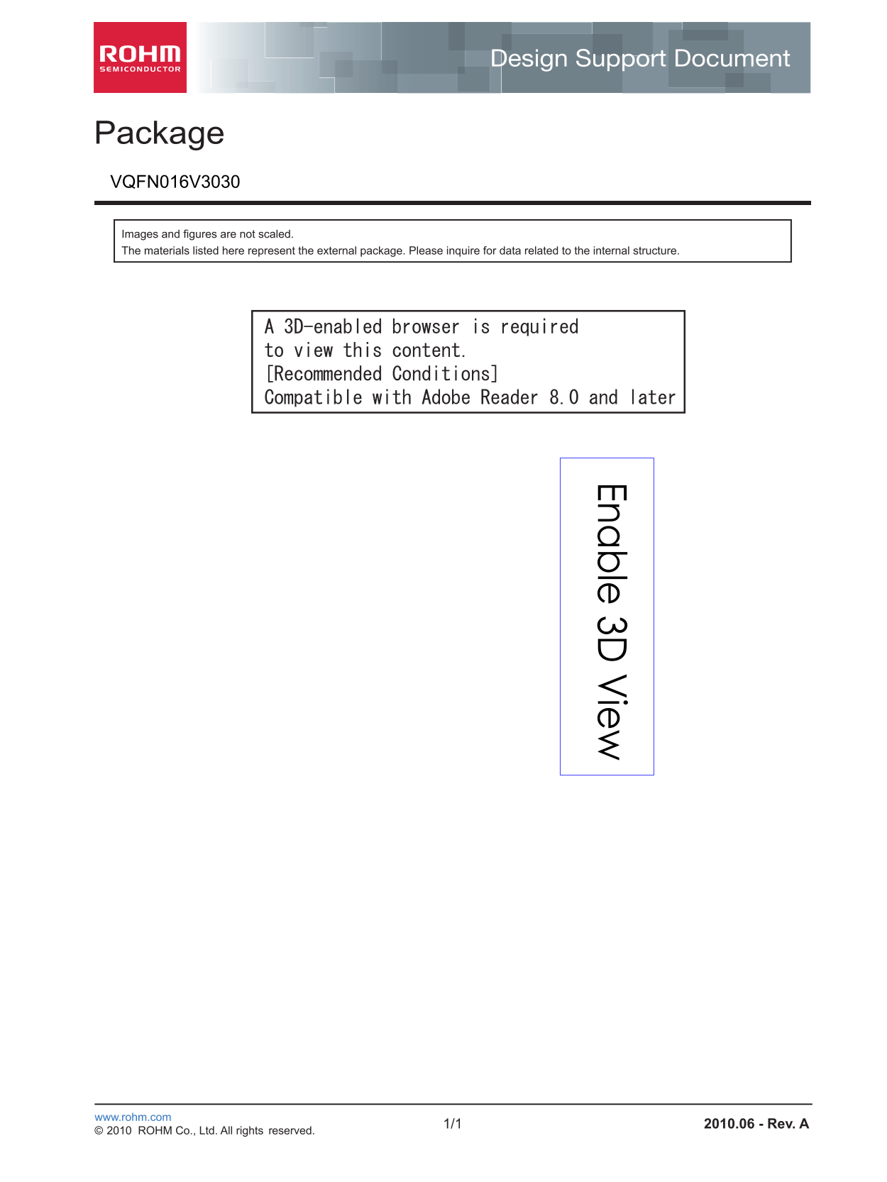 ROHM VQFN016V3030 User's Manual and Specifications - Page 1