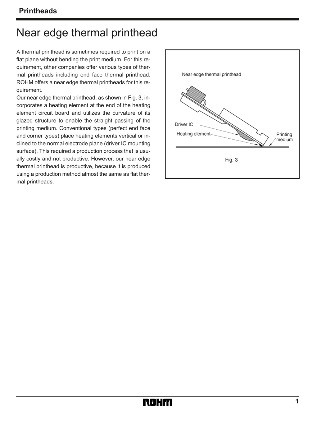 ROHM Near Edge Thermal Printhead User Guide - Page 1