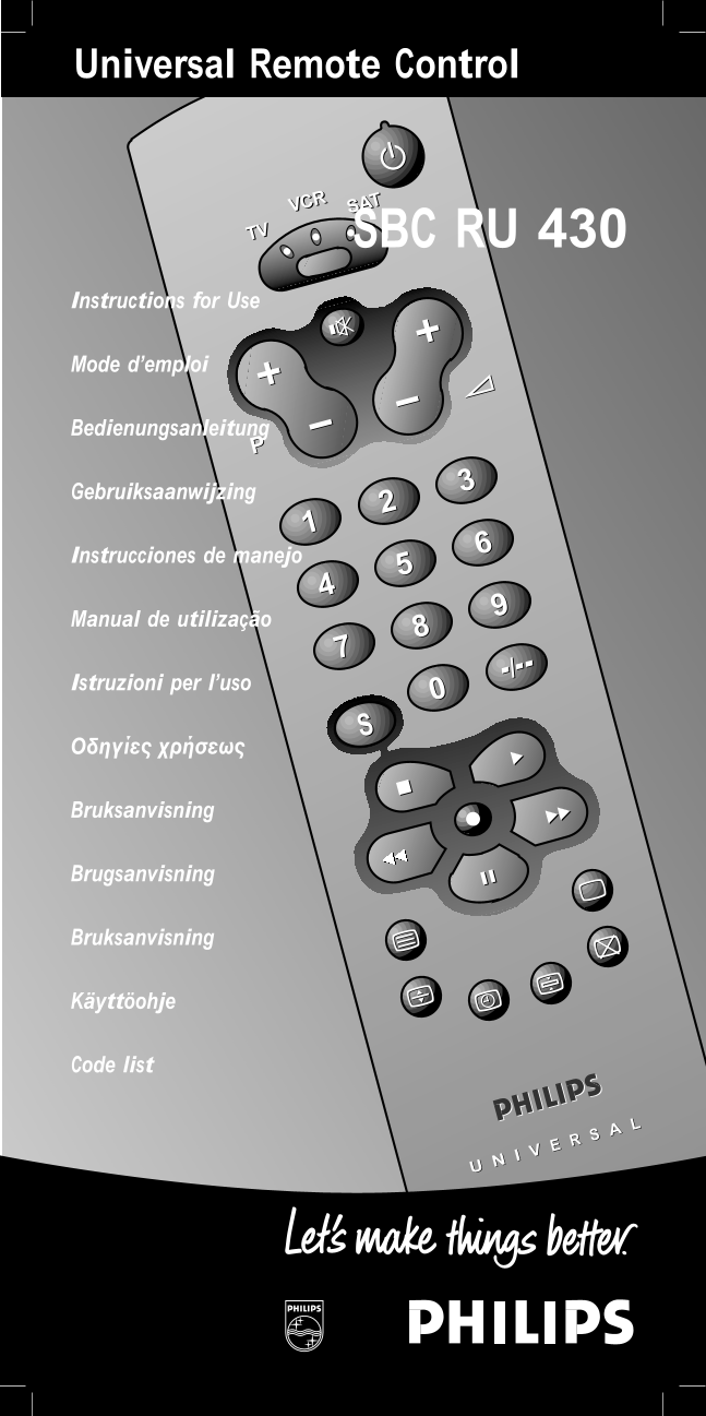 Philips SBC RU 430 User Guide - Page 1