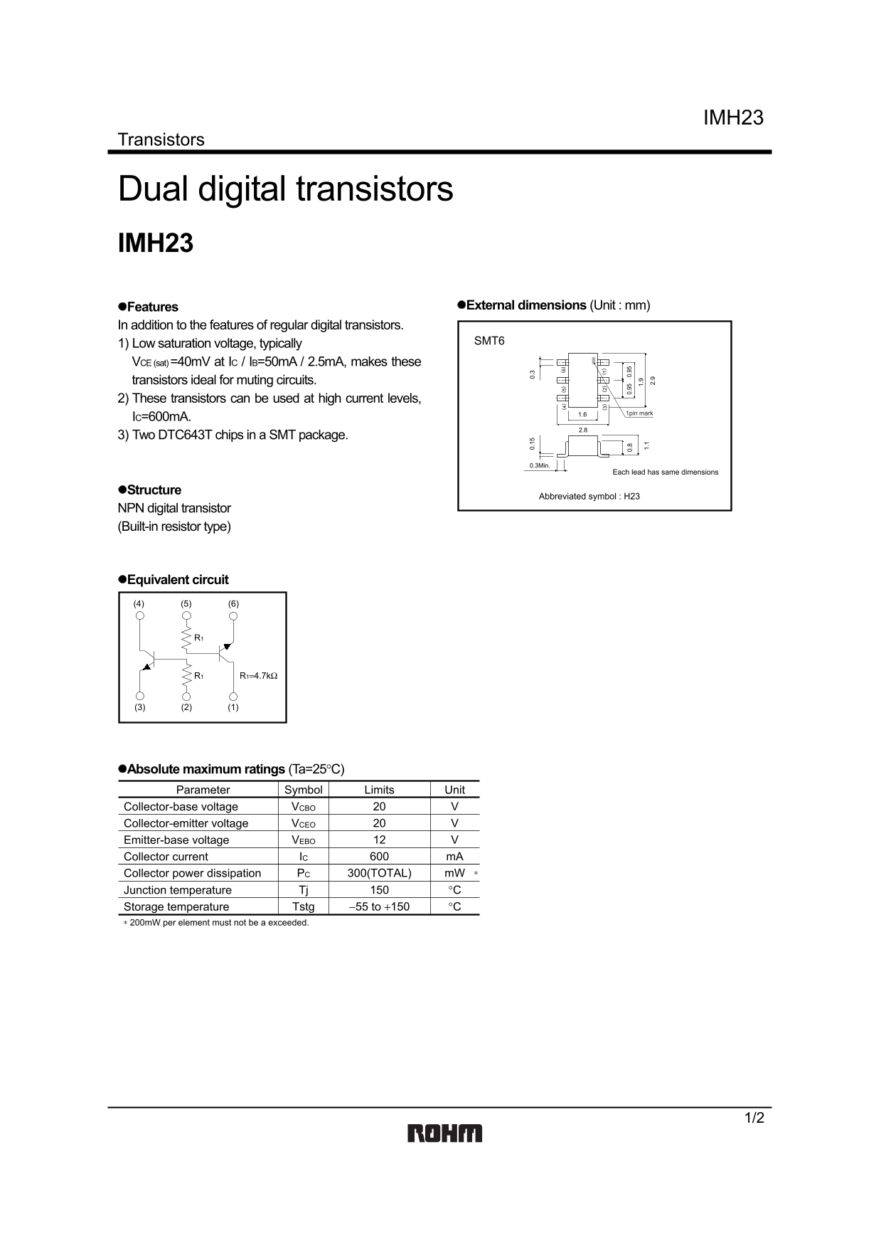 ROHM IMH23 User Guide - Page 1