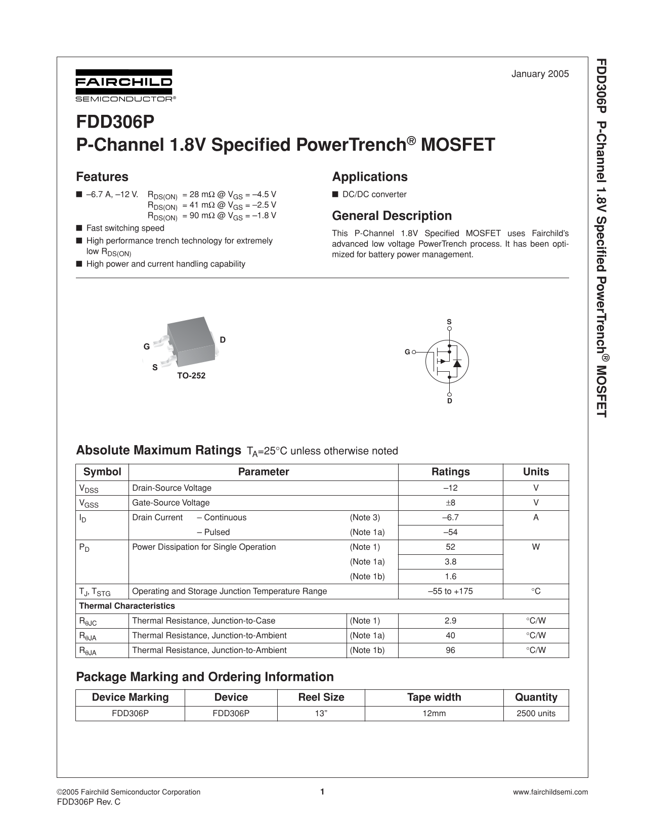 Fairchild FDD306P User's Manual - Page 1