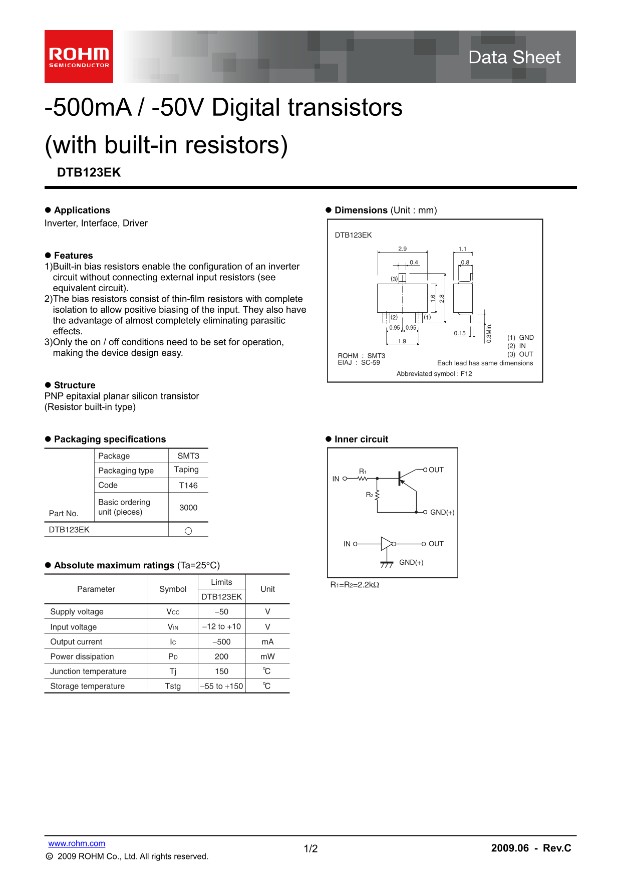ROHM DTB123EK User Guide - Page 1