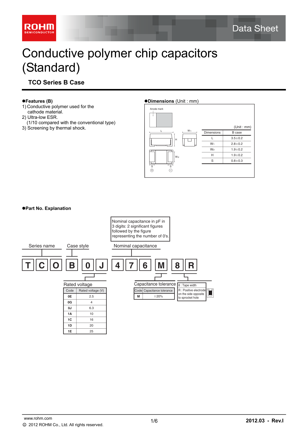 ROHM TCO series B case User Guide Manual - Page 1