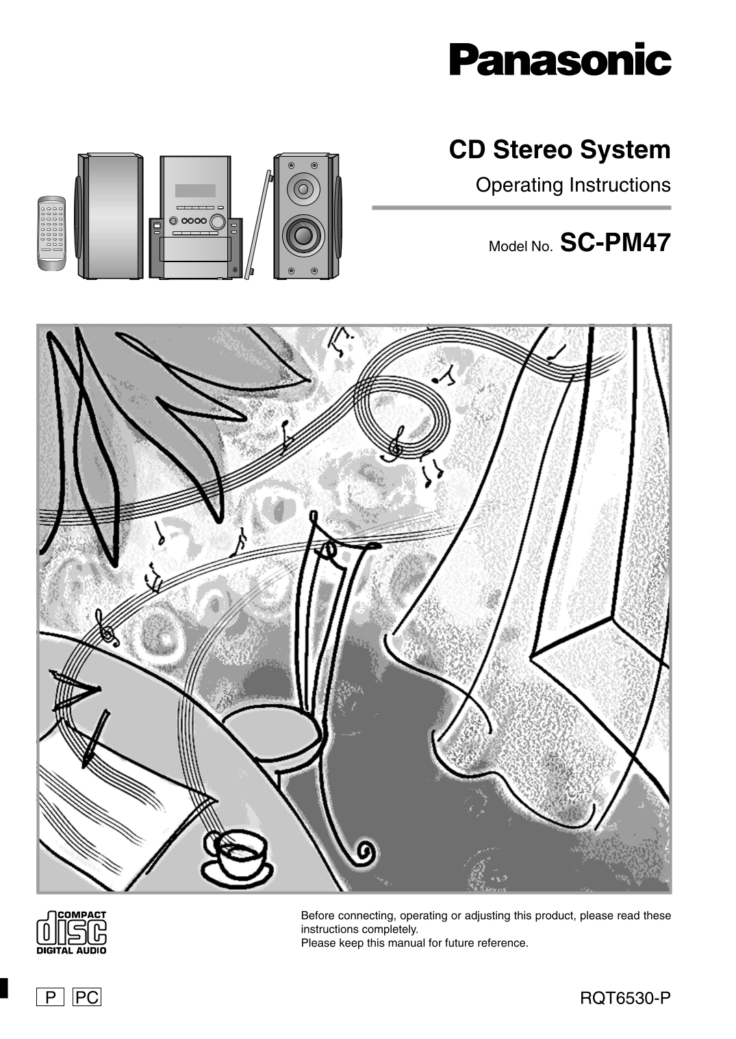 Panasonic SC-PM47 User Guide and Owner's Manual - Page 1