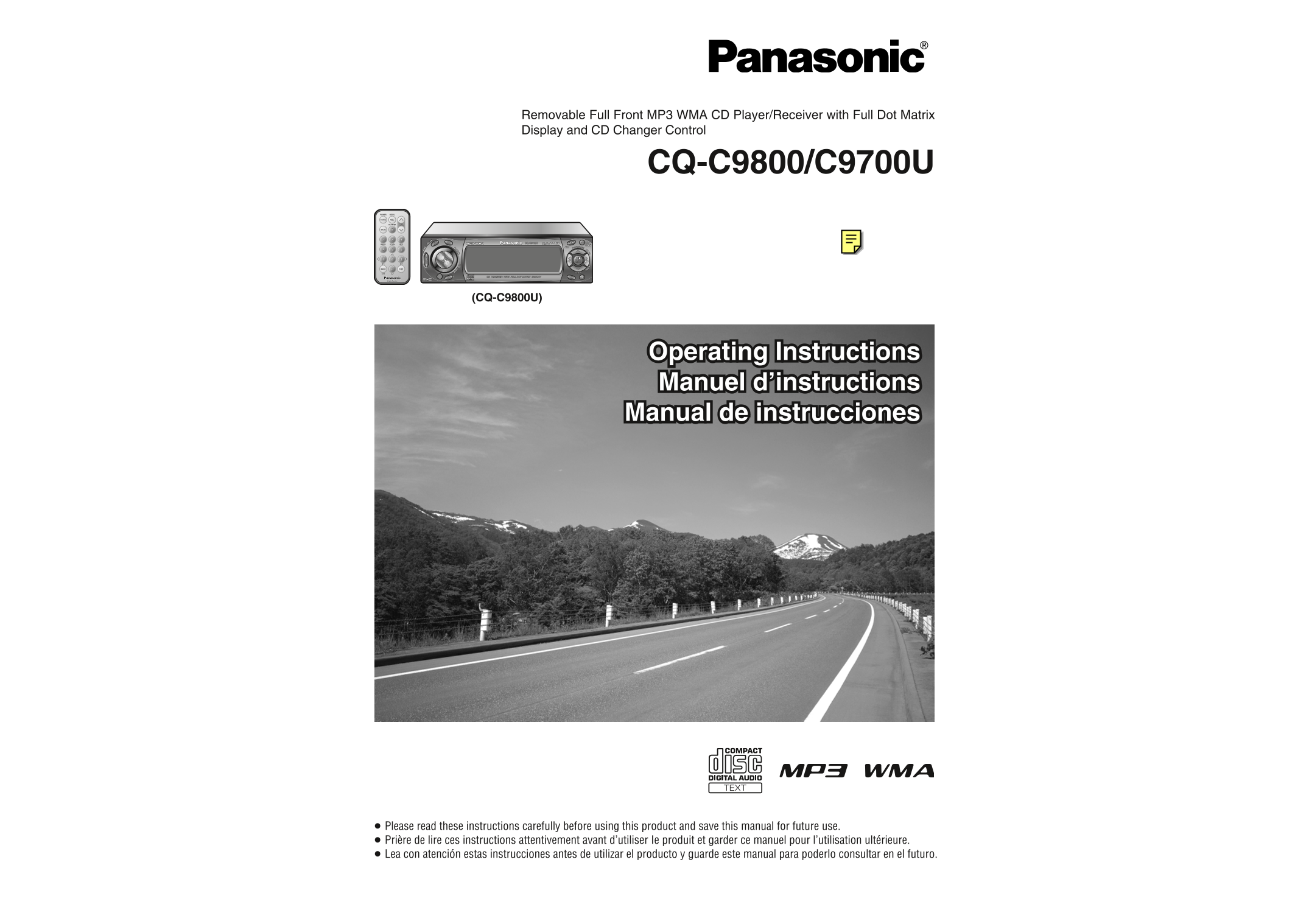 Panasonic CQ-C9800 9700U User's Manual - Page 1