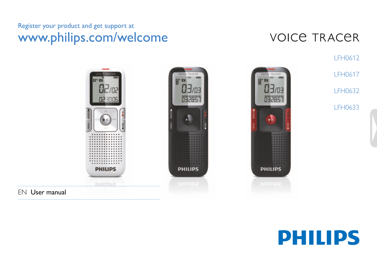 Philips LFH0612 LFH0617 LFH0632 LFH0633 Recording Pen User Manual - Page 1